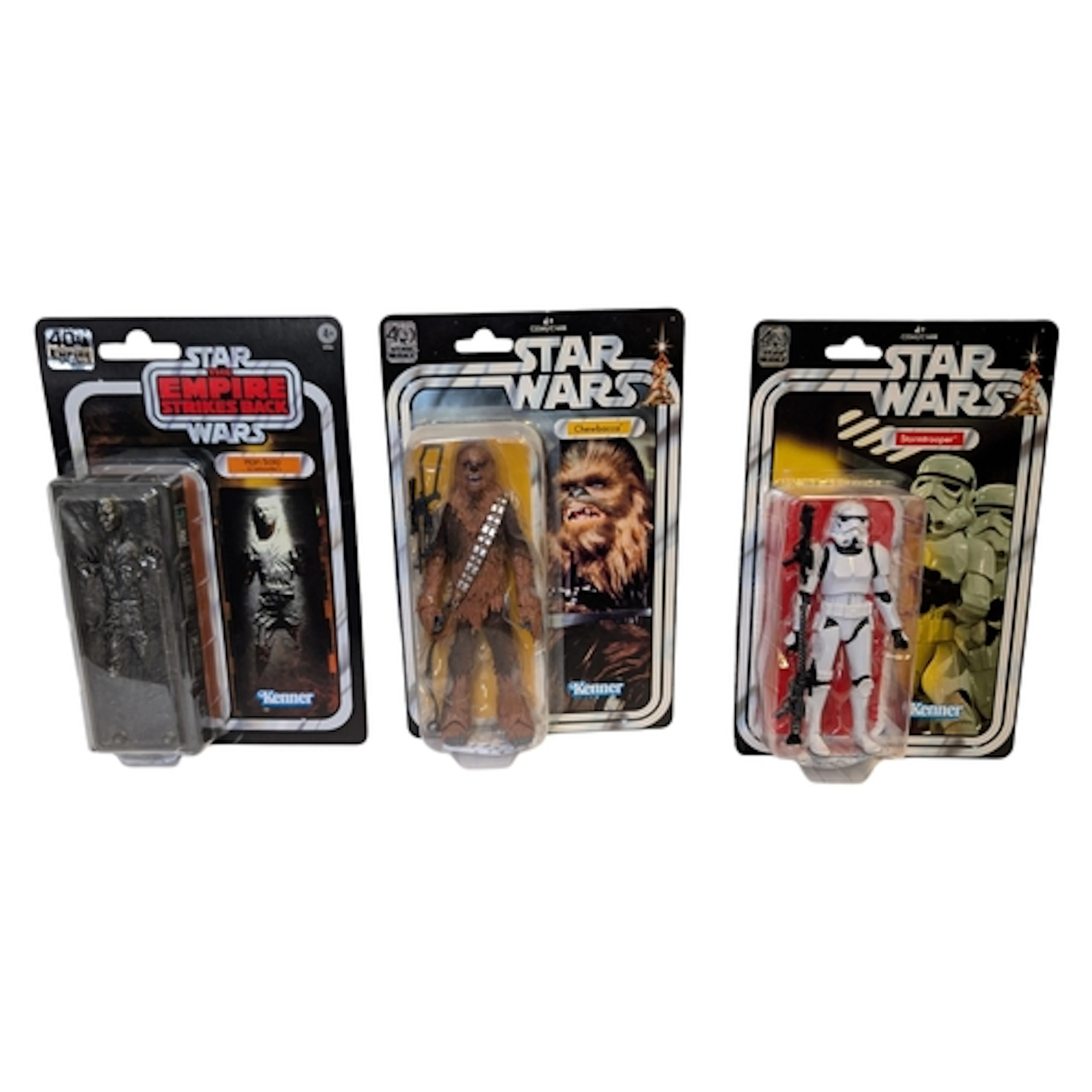 3 x Star Wars The Black Series 40th Anniversary 6" action fi...
