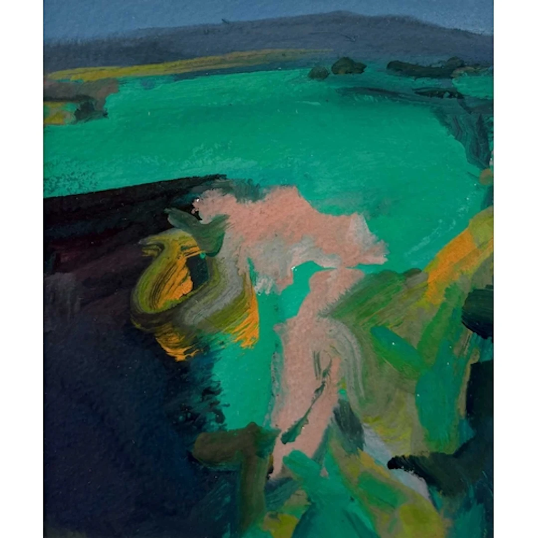 § John MILLER (1931-2002) Penwith Landscape Gouache, stamp s...