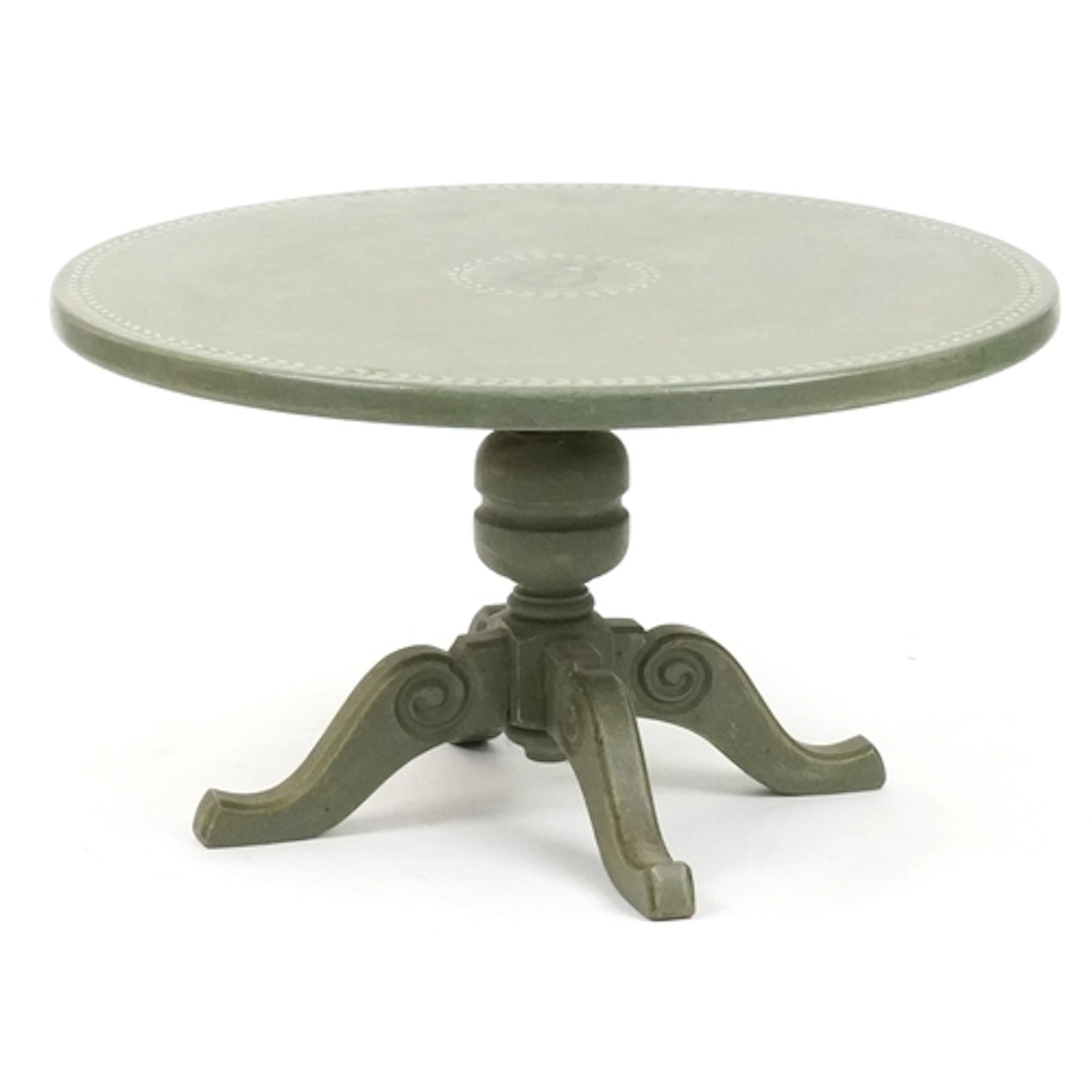 Shabby Chic circular painted coffee table, 49cm x 89cm.