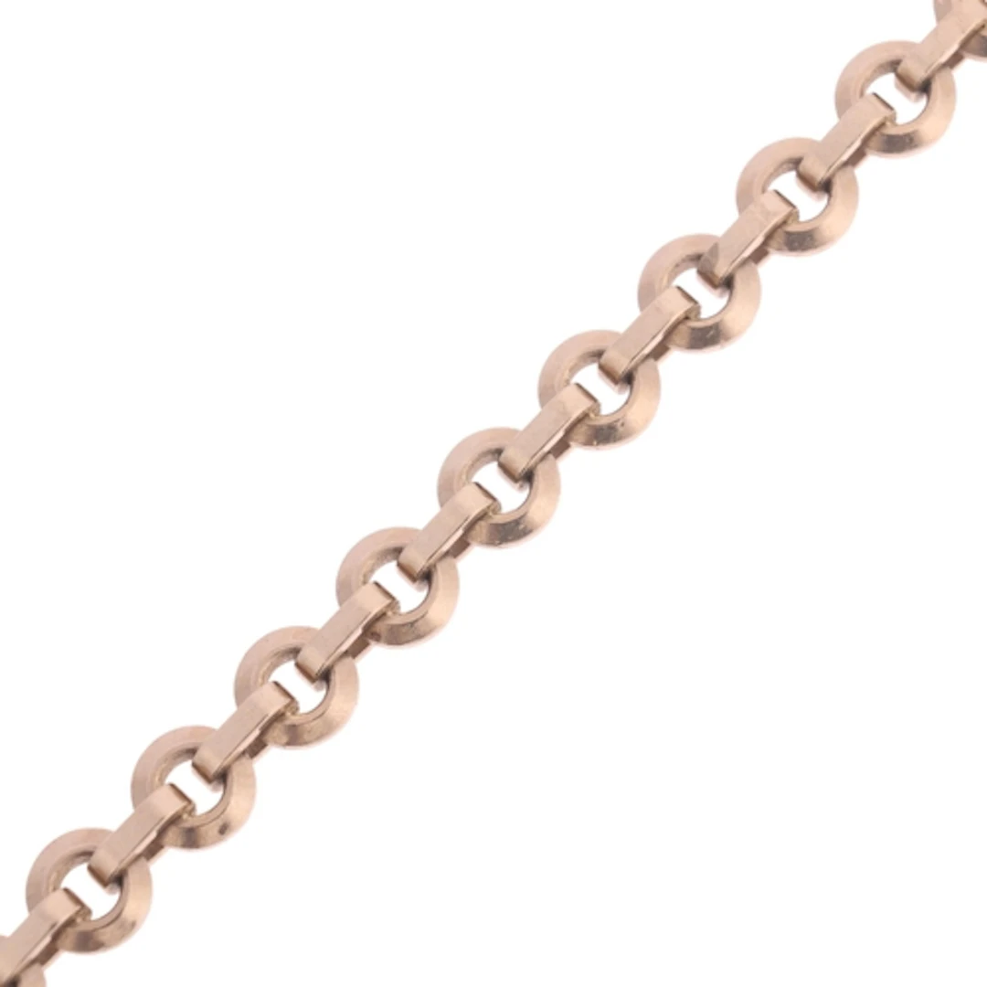 CARTIER - an 18ct white gold chain bracelet, plain hoop link...