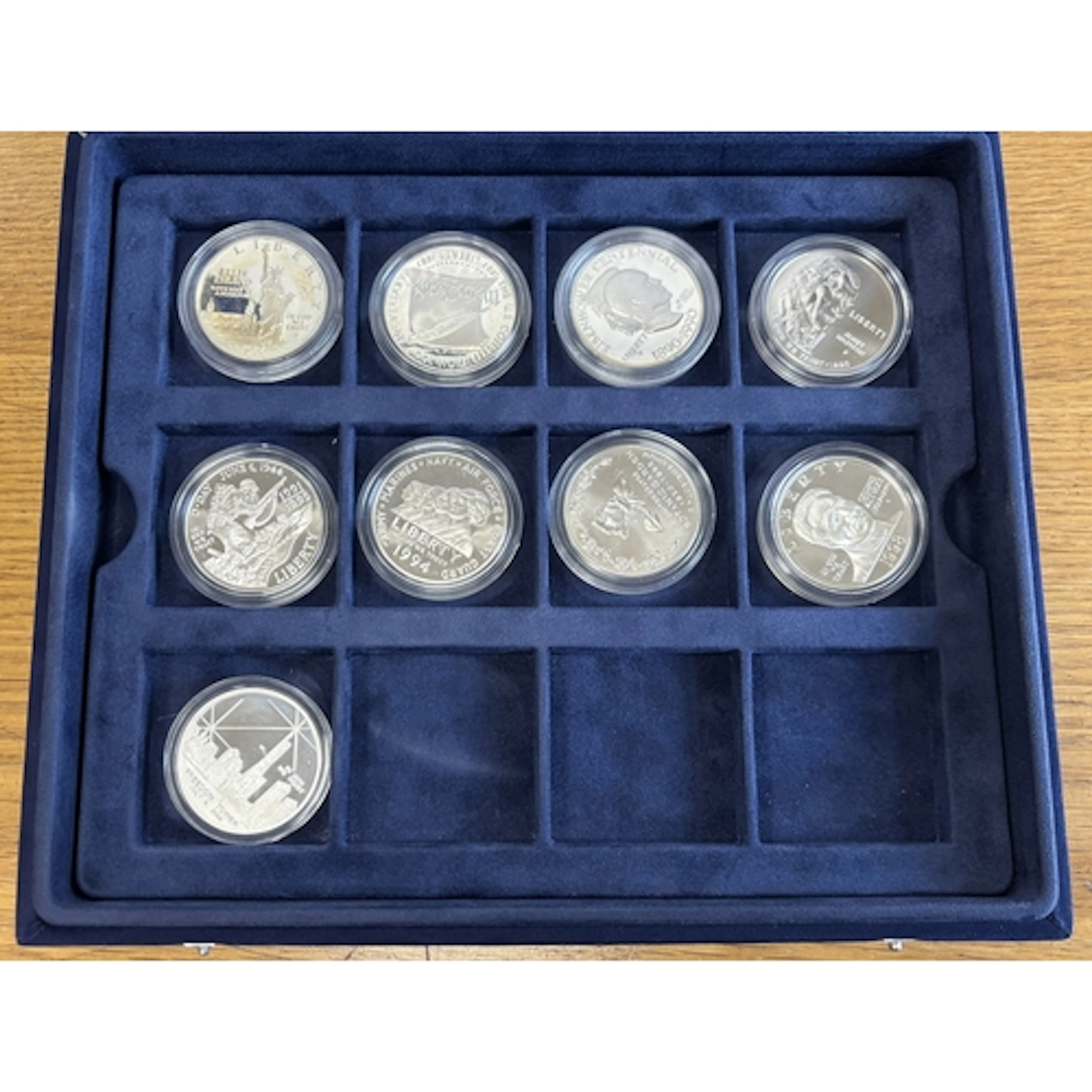 USA. Collection in Westminster case, with silver boxed proof...