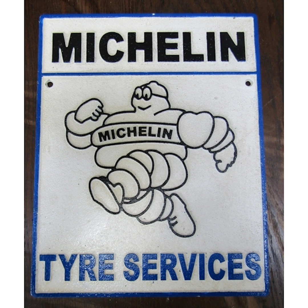 Michelin Garage Cast Iron Wall Advertising Sign Tyre Service...