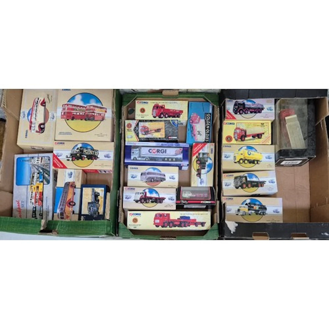 Three boxes of assorted Corgi diecast model vehicles, all bo...