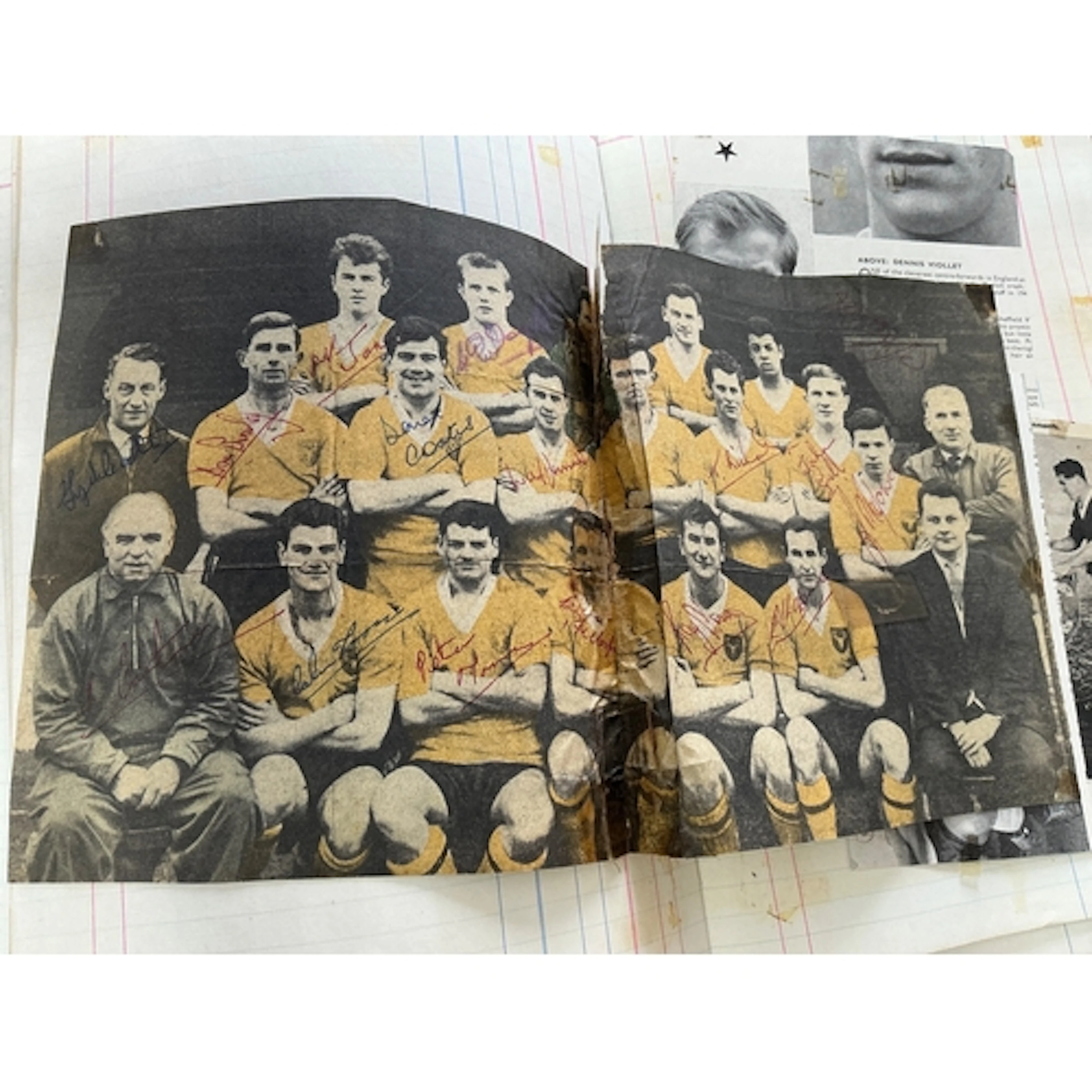 Signed Football Scrapbook: Cuttings from various publication...