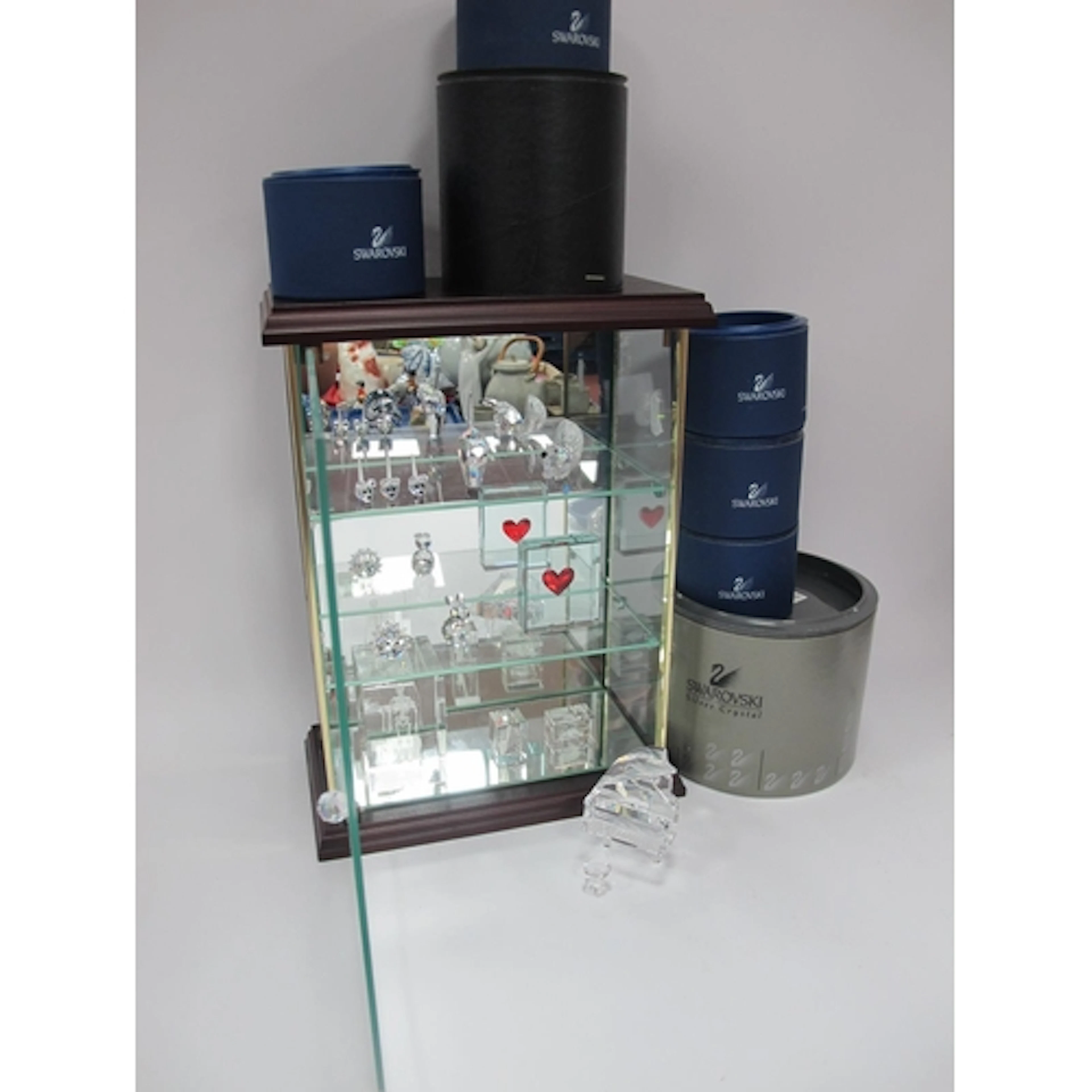 Swarovski Crystal Figurines, a cat, rabbit and mice. Grand p...