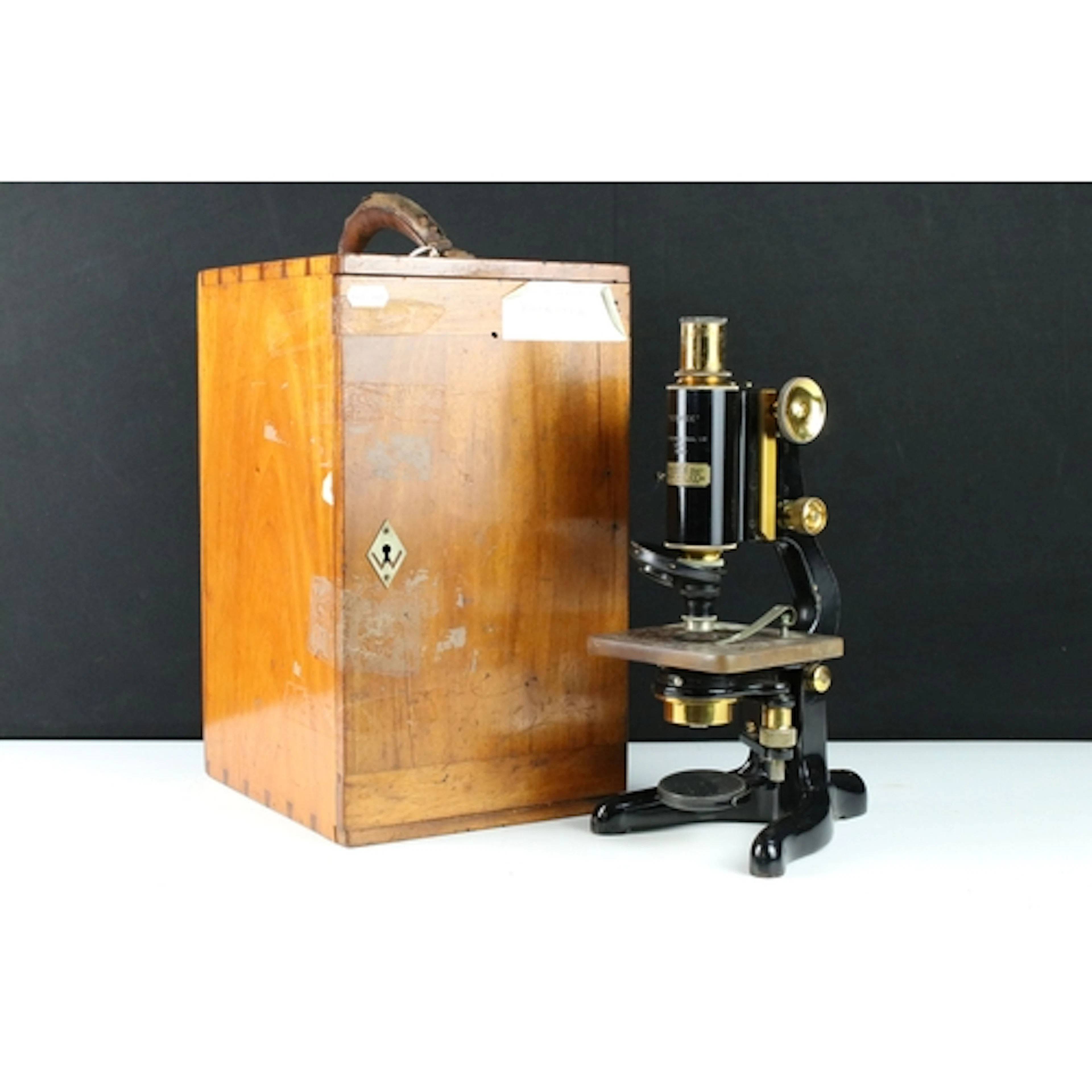 Cased W. Watson & Sons Ltd 'Service' microscope, with Chard'...