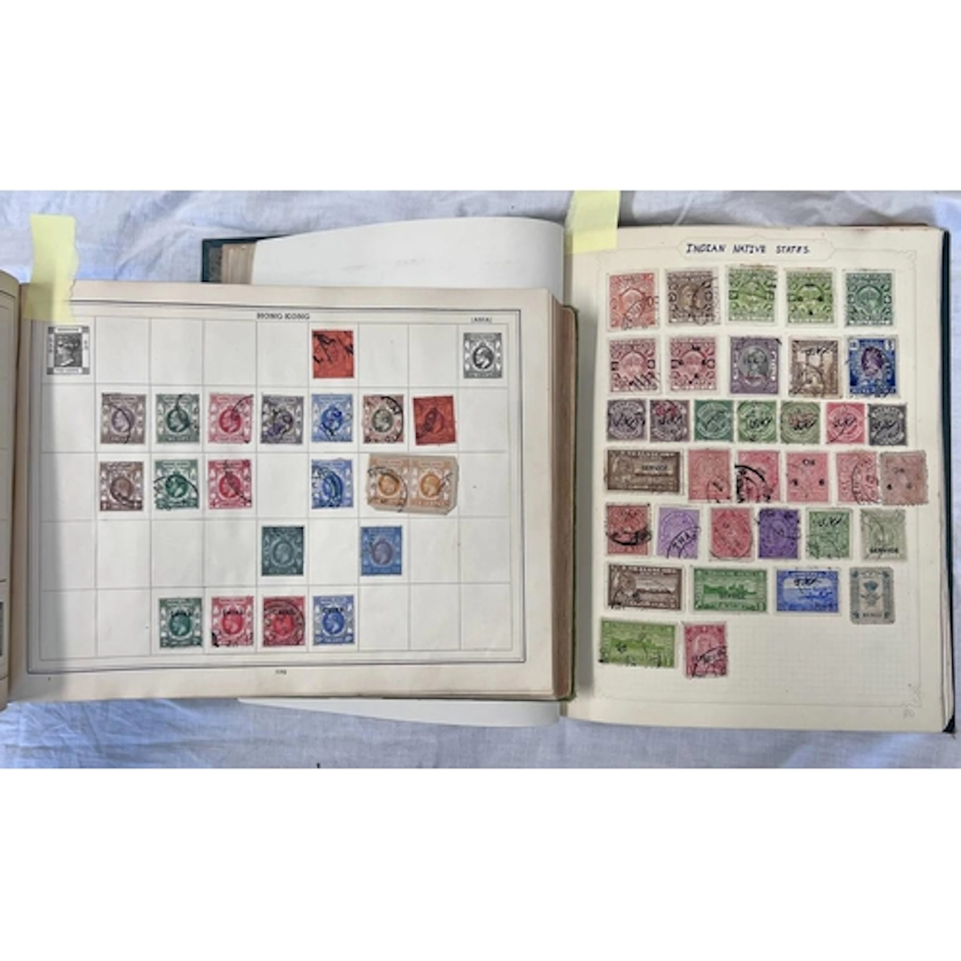 2 ALBUMS OF MANY 100'S OF PRE-1950 WORLDWIDE STAMPS, WITH HO...