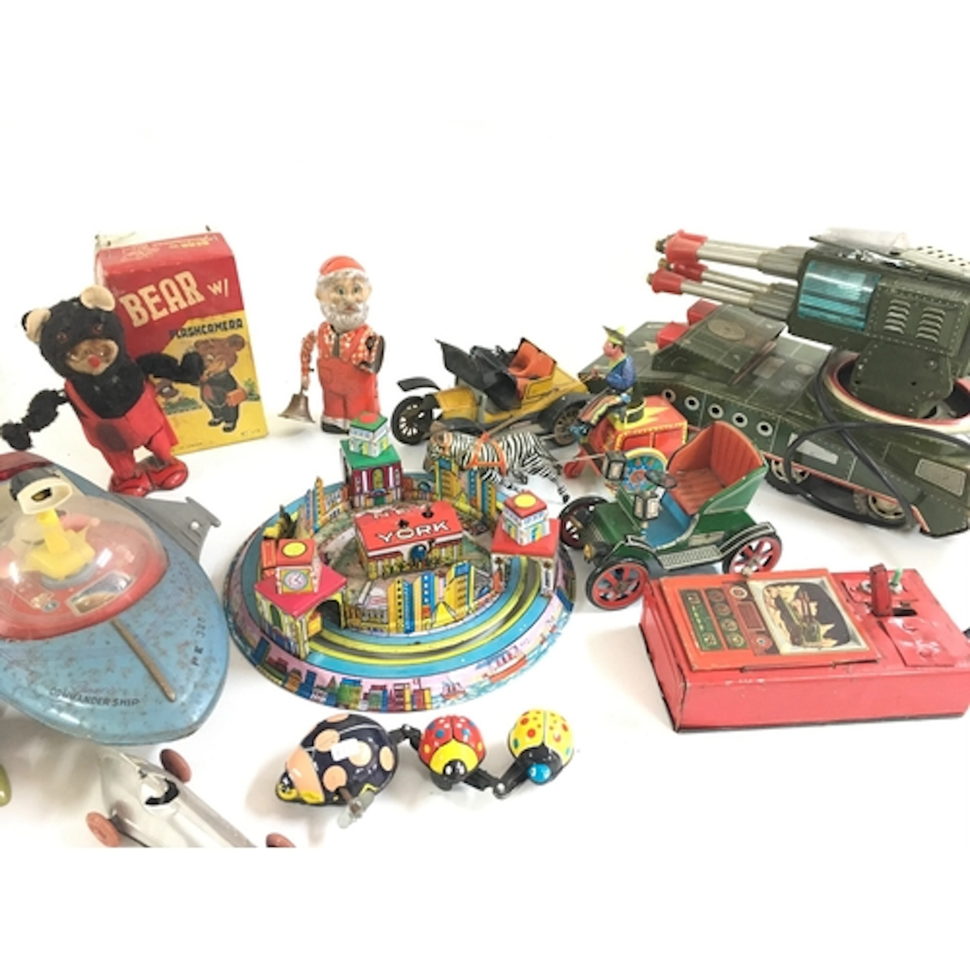 A Collection Of Vintage Tinplate Toys, Ideal For Restoration...