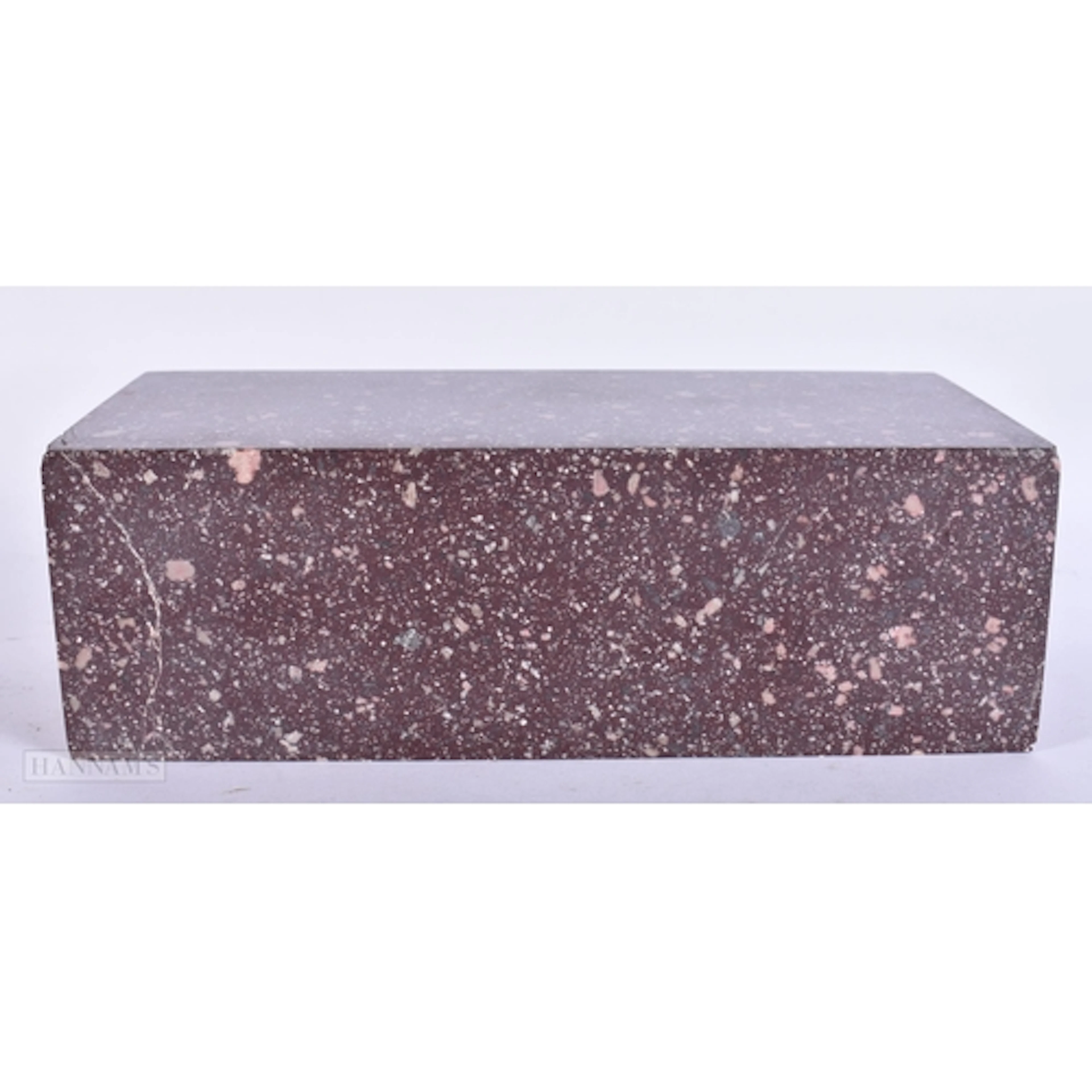 A 19TH CENTURY GRAND TOUR CARVED PORPHYRY BRICK/STAND After ...