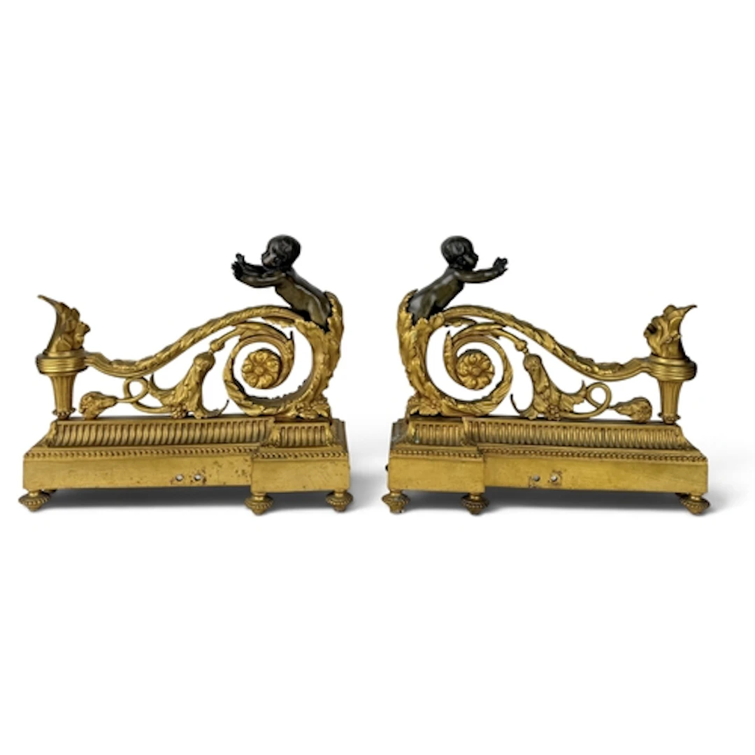 IN THE MANNER OF JEAN NOEL TURPIN: A PAIR OF BRONZE AND ORMO...