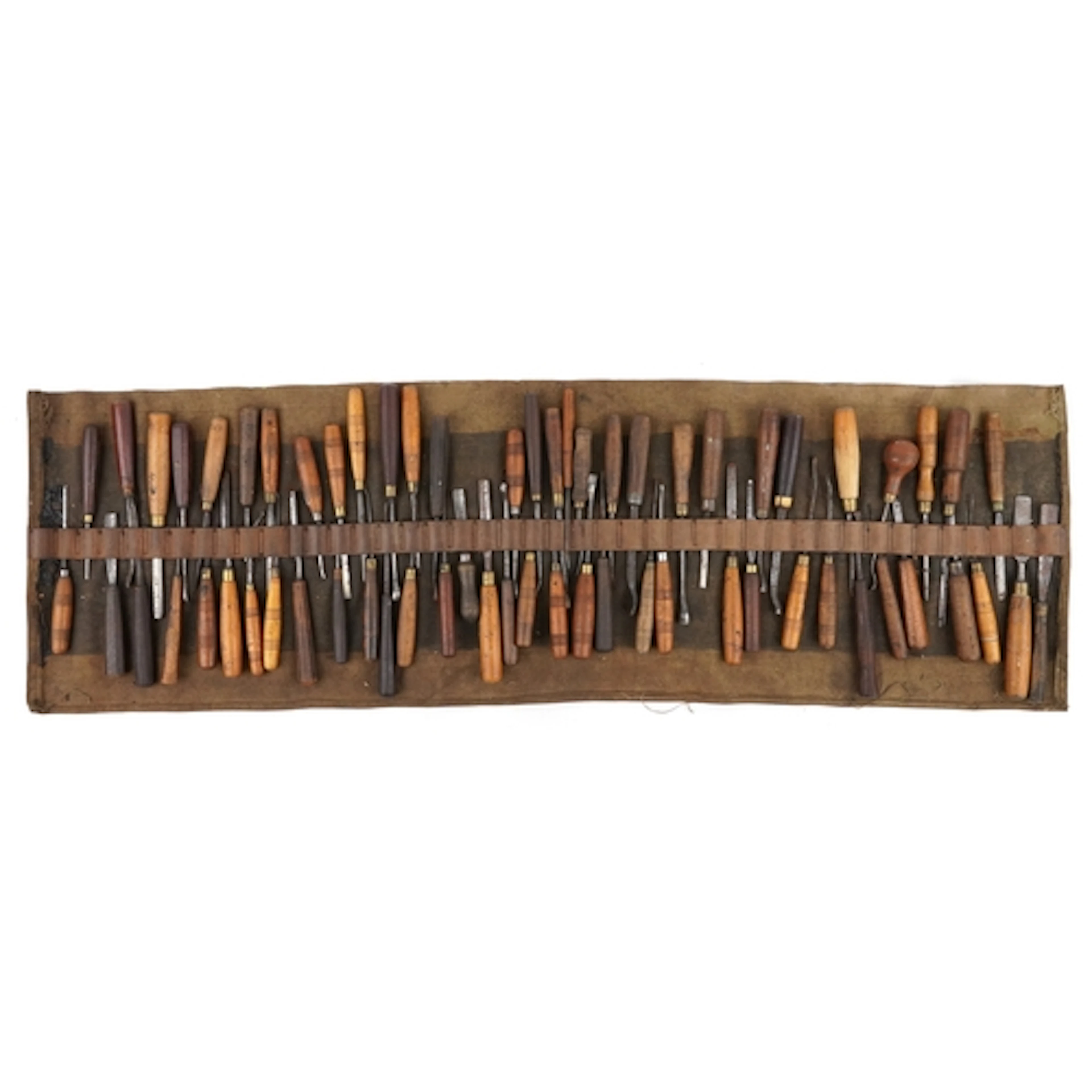 Large collection of antique chisels and woodworking tools, s...