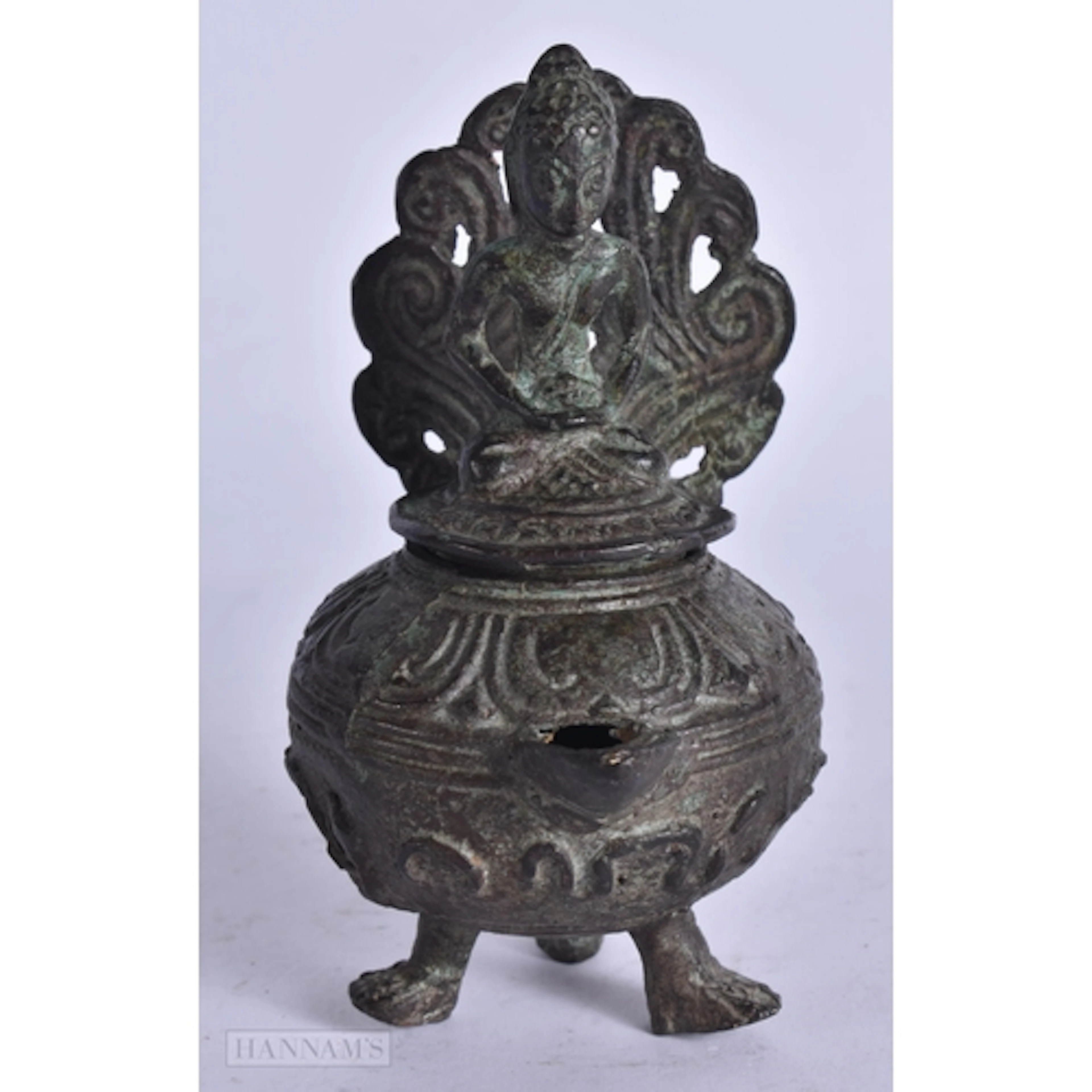 AN UNUSUAL 19TH CENTURY MIDDLE EASTERN TIBETAN WATER DROPPER...