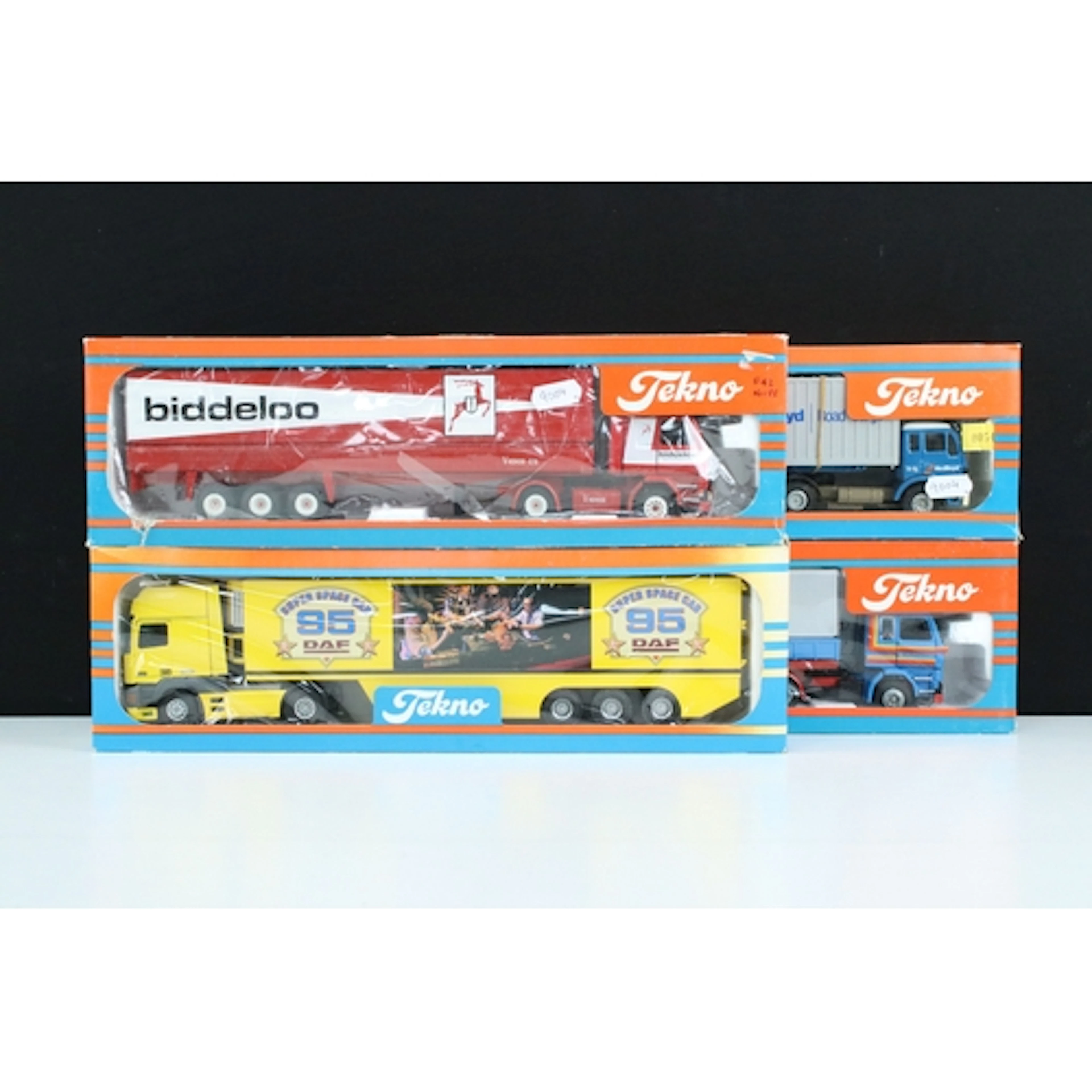 Four boxed Tekno 1/50 diecast haulage models to include M001...