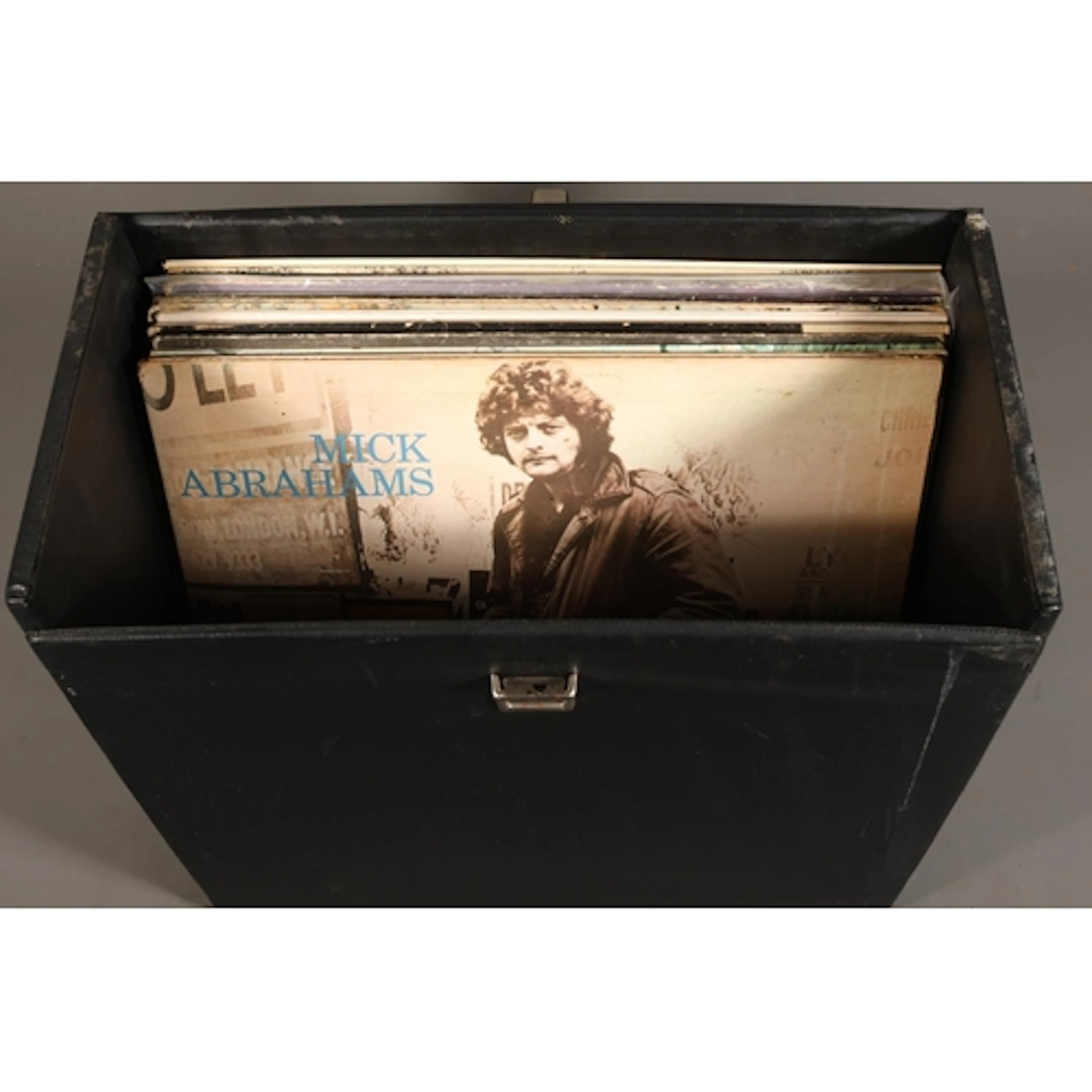 Music case containing mixed vinyl records to include Cat Ste...