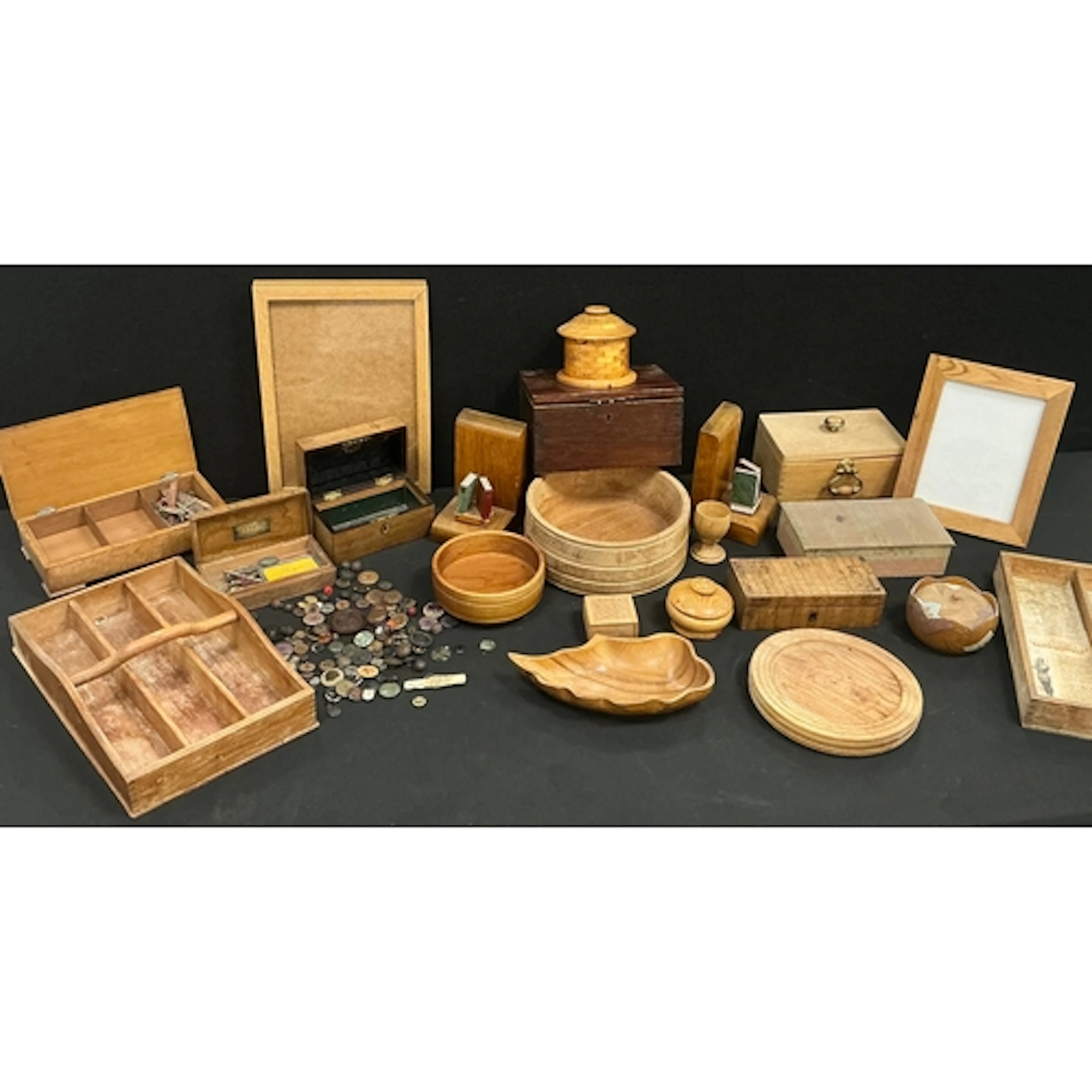 A wooden medicine box with J.Bury homeopathic chemist 9 king...