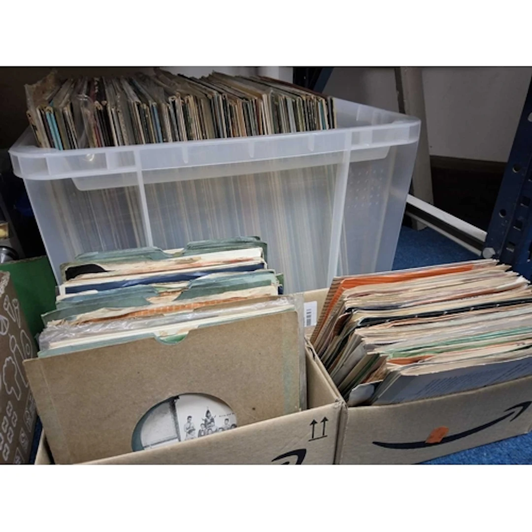 THREE BOXES OF RECORDS to include a box of approximately six...