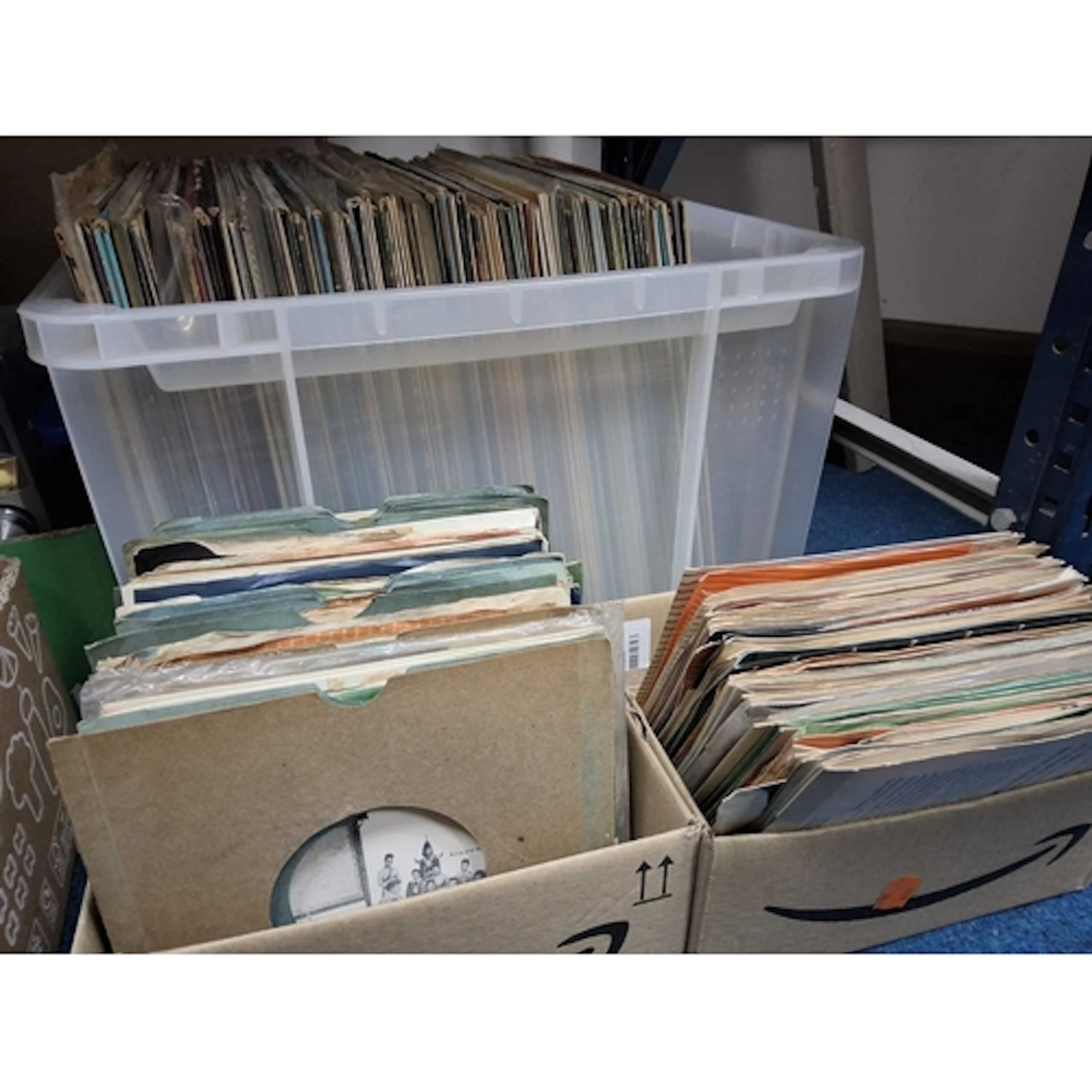 THREE BOXES OF RECORDS to include a box of approximately six...