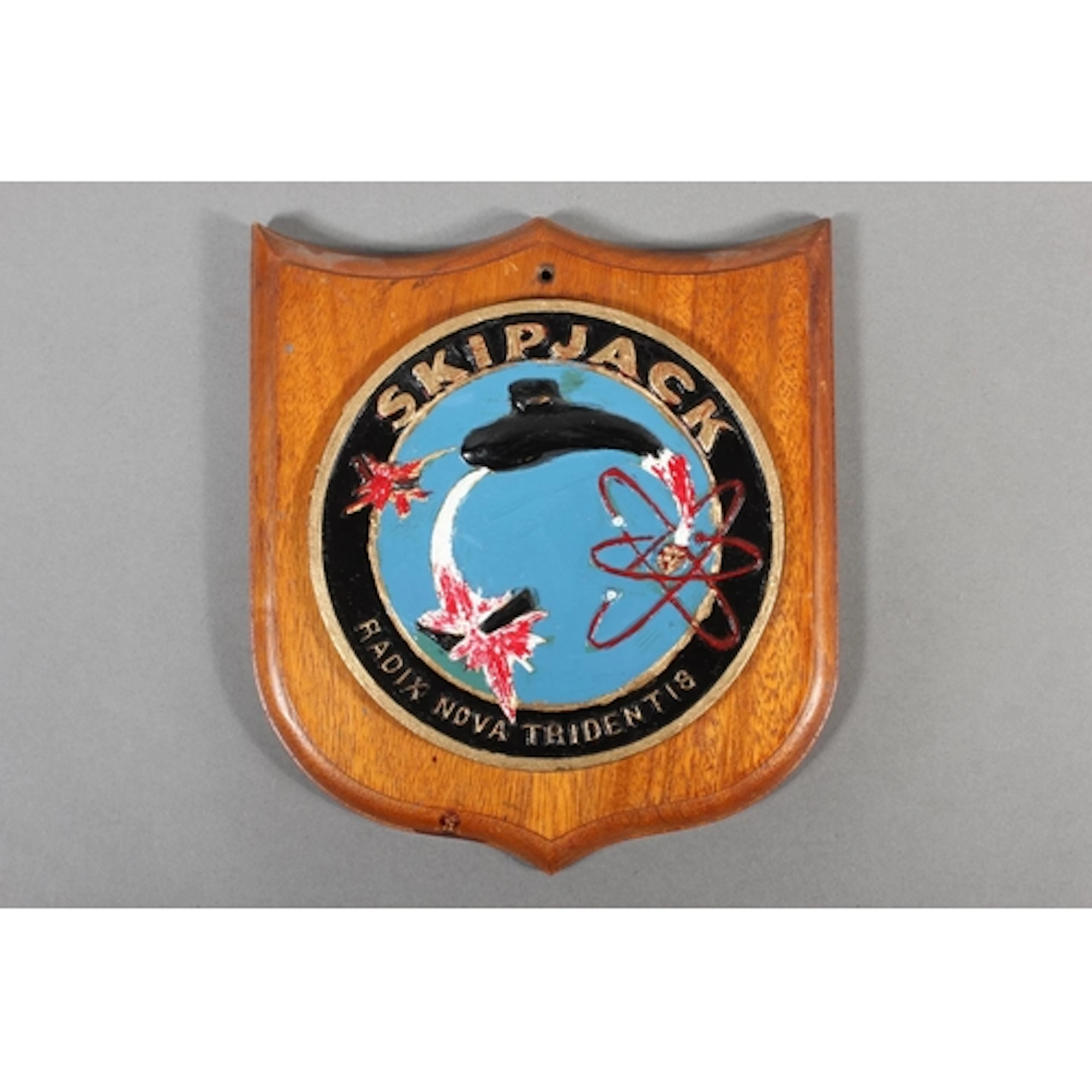 USS Skipjack cold painted cast metal American submarine cres...
