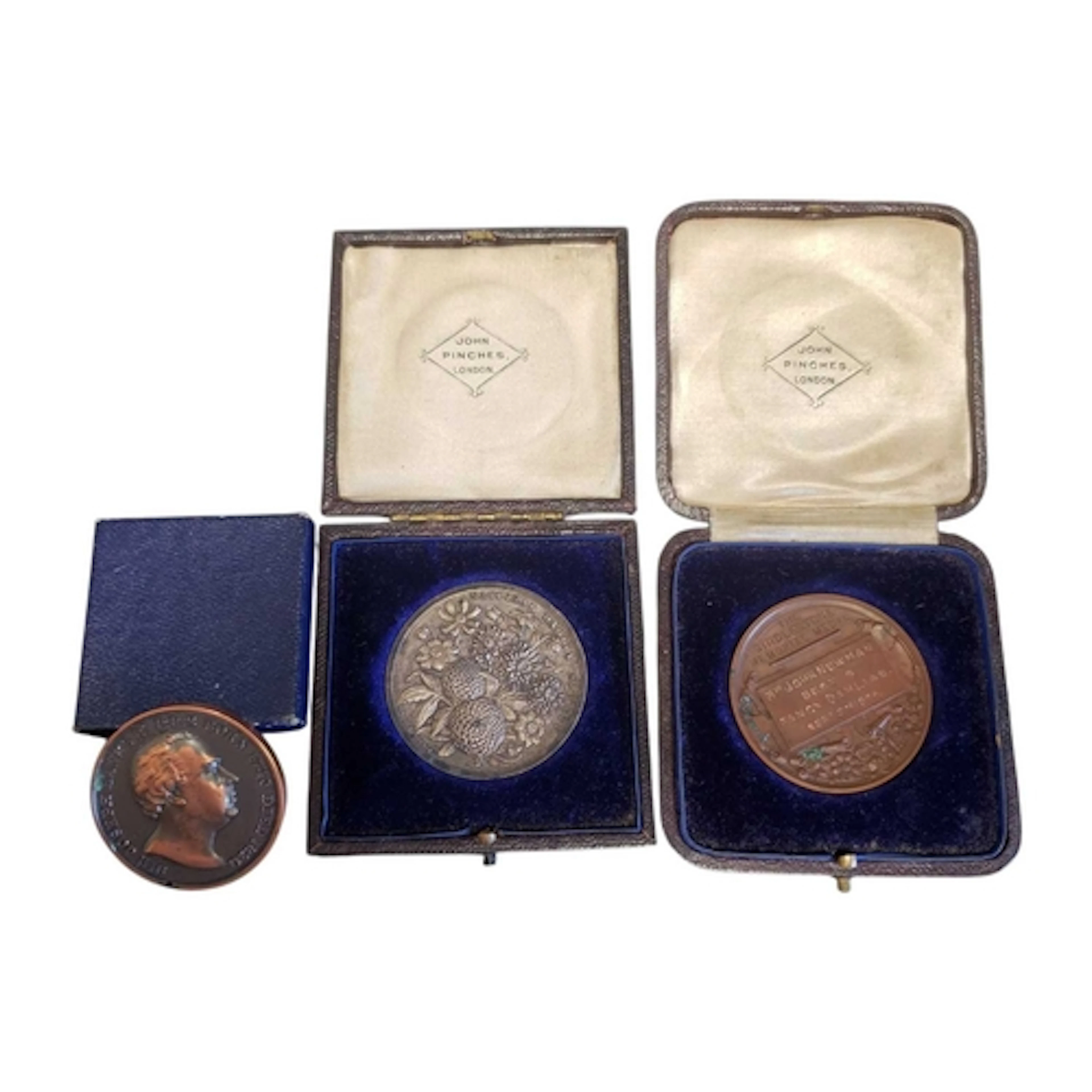 Three cased 20th century Dahlia medals. To include a prize m...