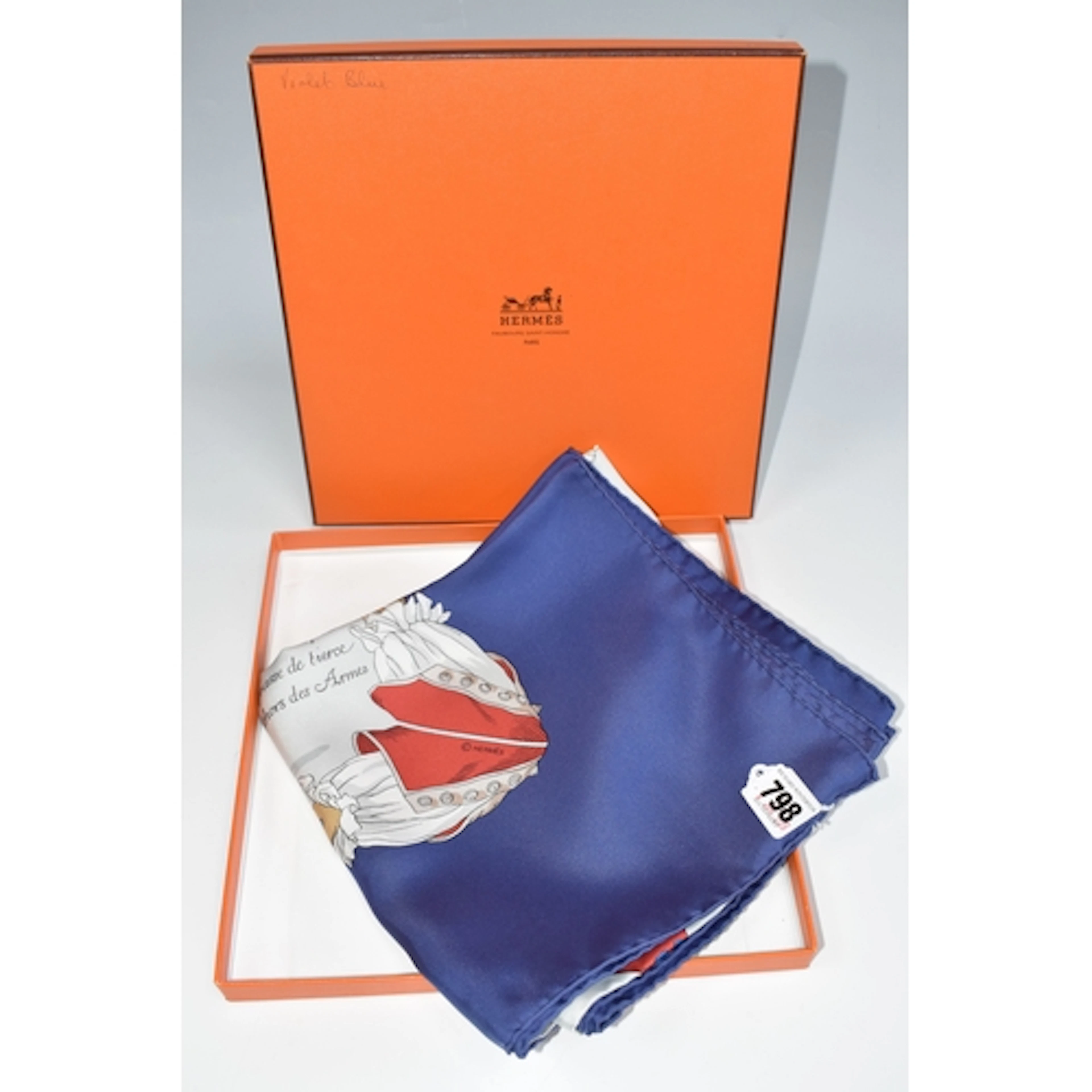 VINTAGE HERMES SILK SCARF 'TRAITE DES ARMES', designed by Hu...