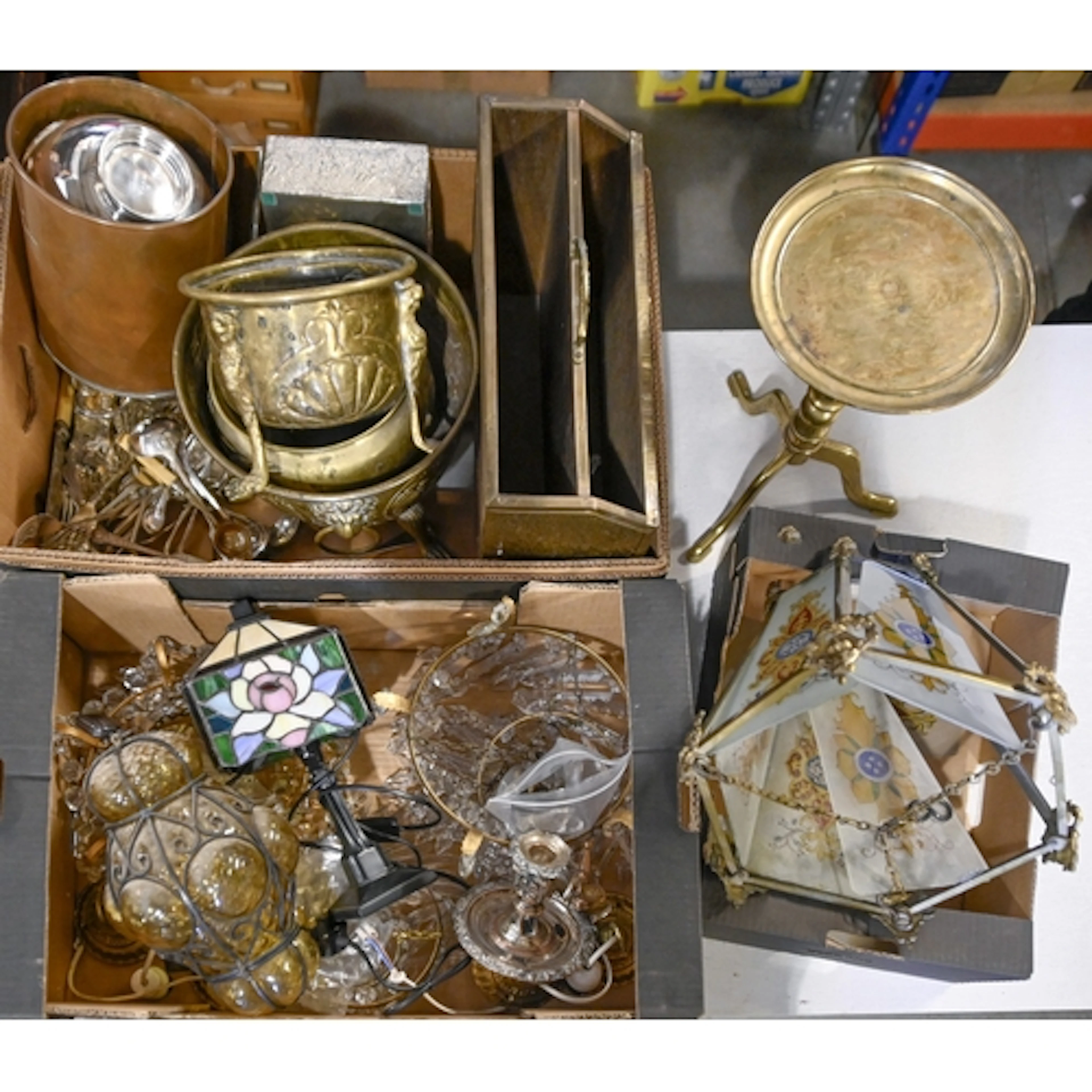 Miscellaneous metalware, 19th c and later, including a coppe...