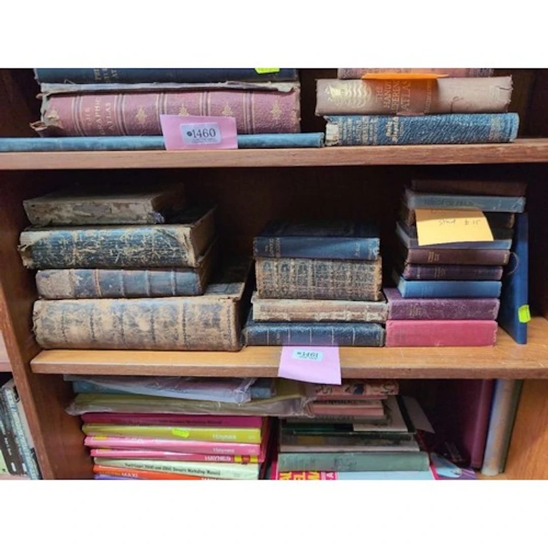 Collection religious books, some leather bound early 19 cent...