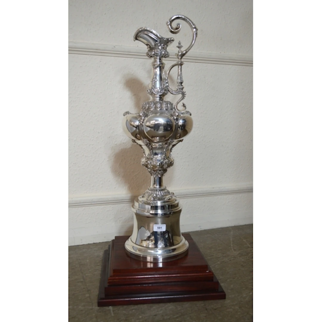 Fine quality cast and silver plated replica of the America's...