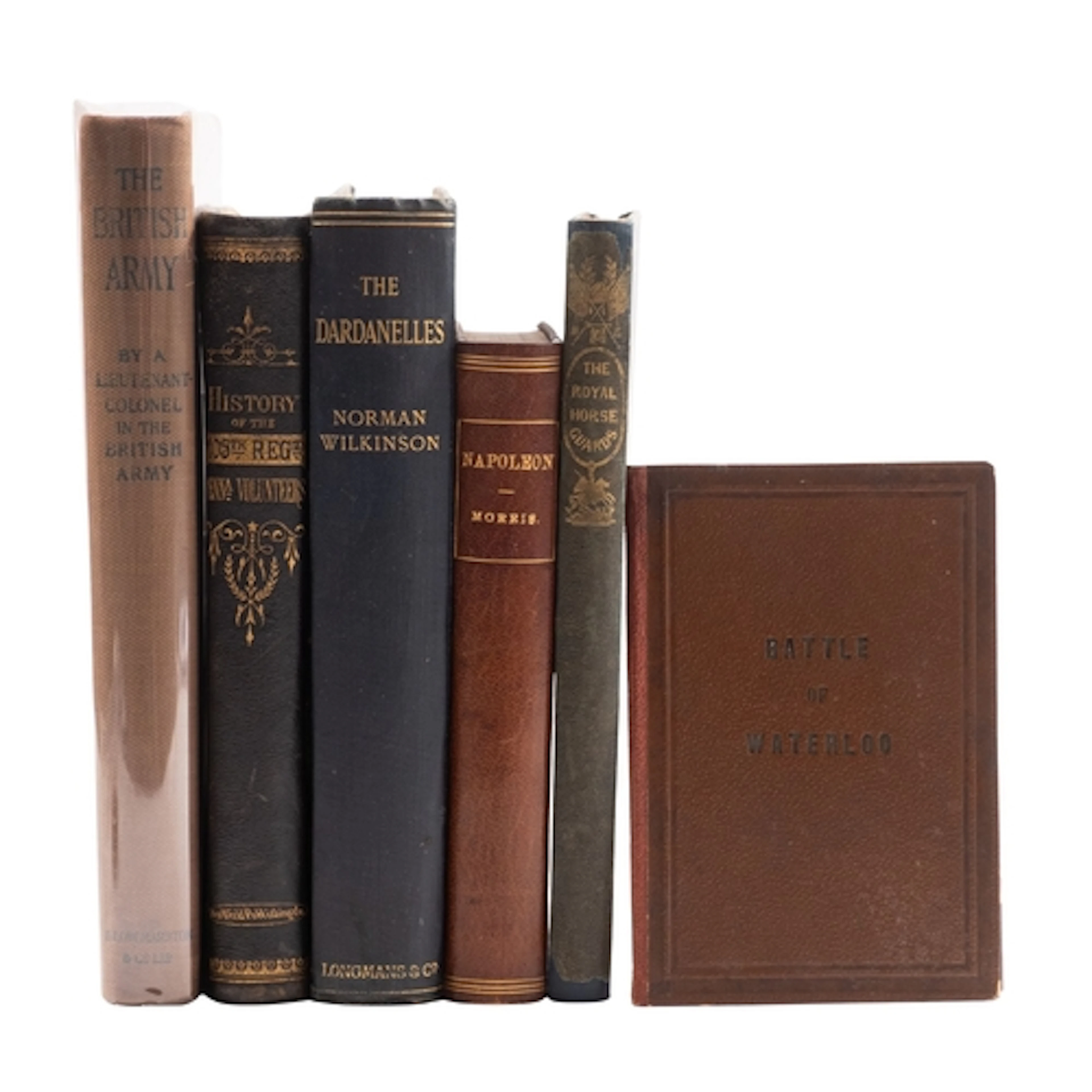 MILITARY. A group of five vols. and one map, including: PACK...