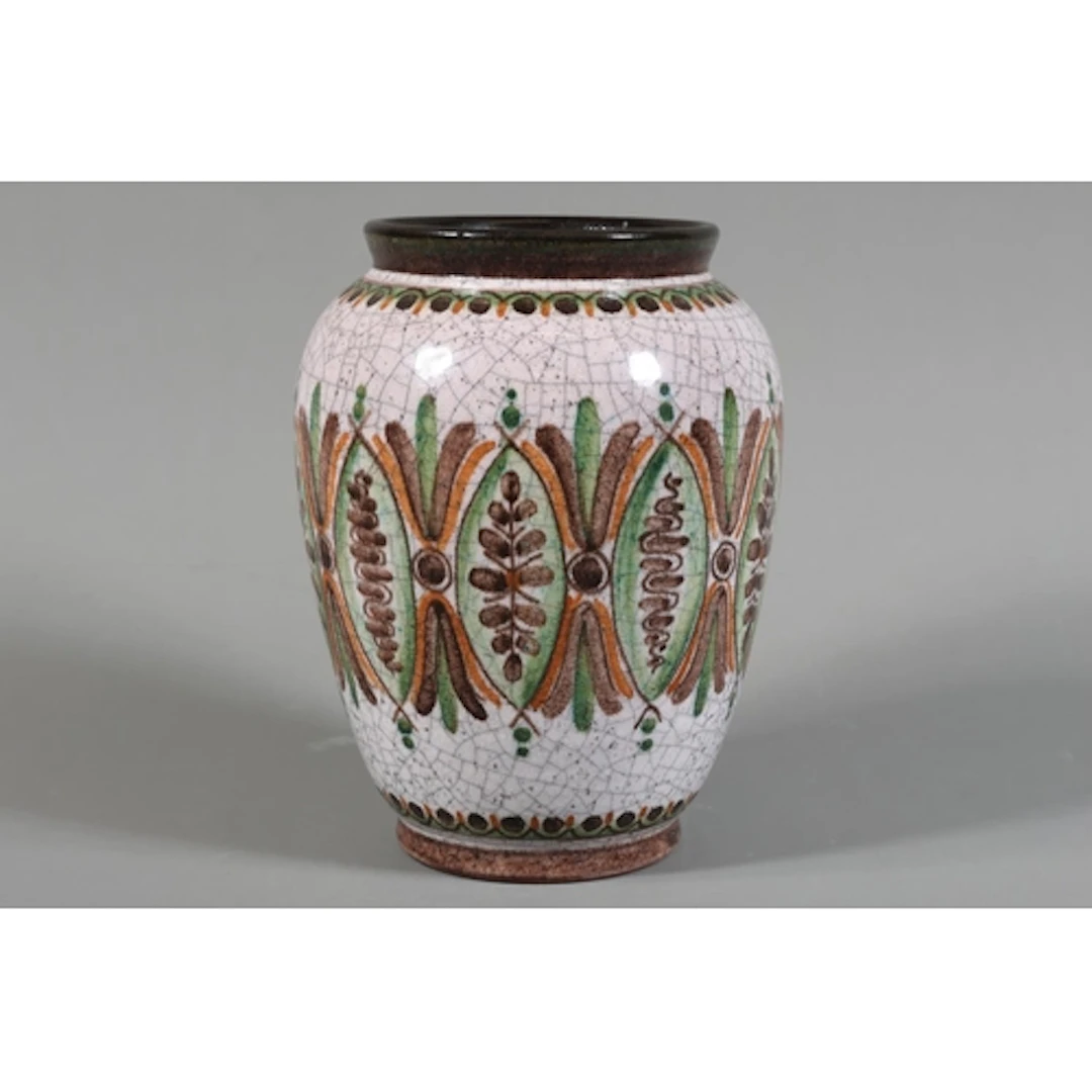 Edergmundem Pottery vase of typical form with simple wheatsh...