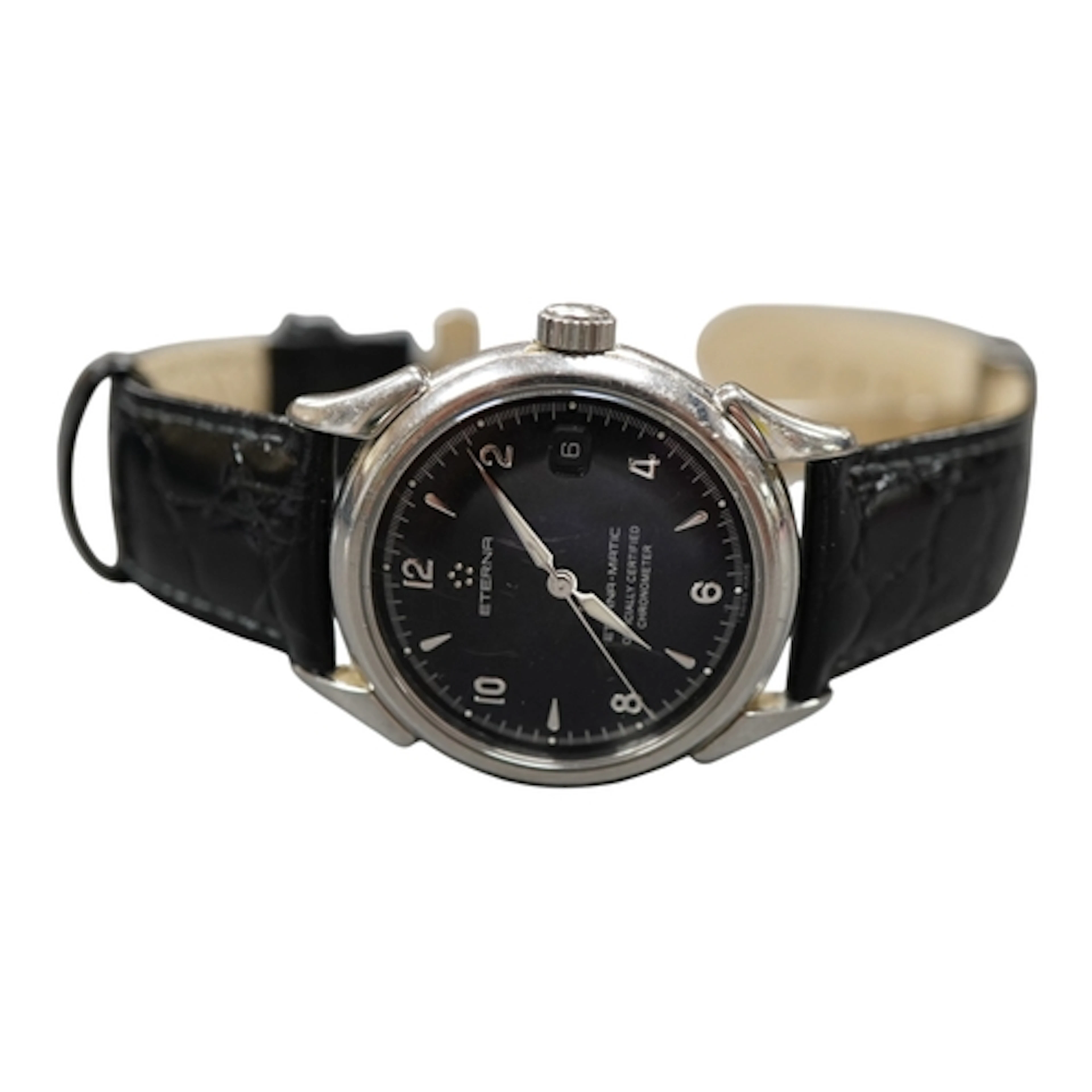 A gentleman's stainless steel Eterna Eterna-matic wrist watc...