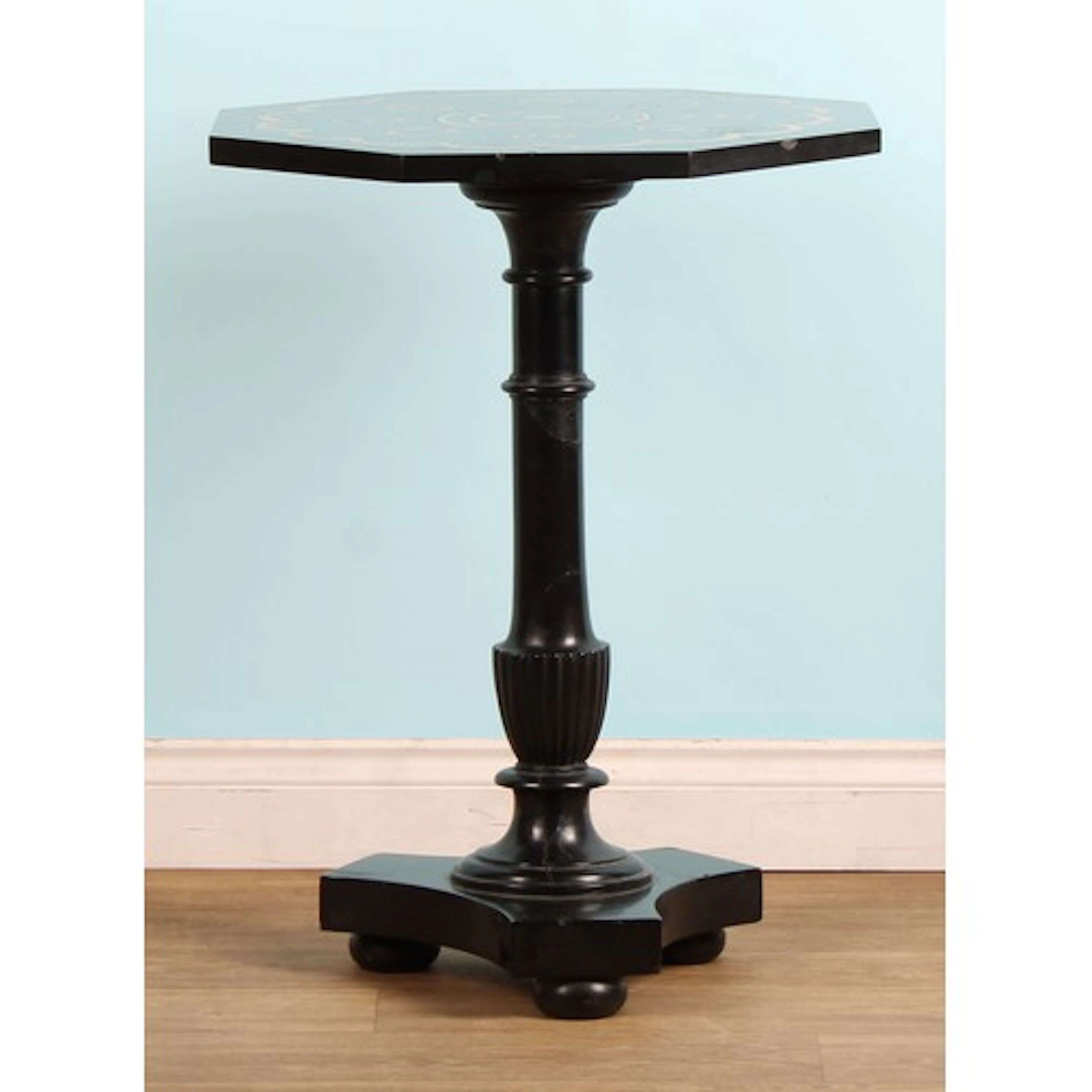 A 19th century Ashford marble centre table, octagonal top pi...