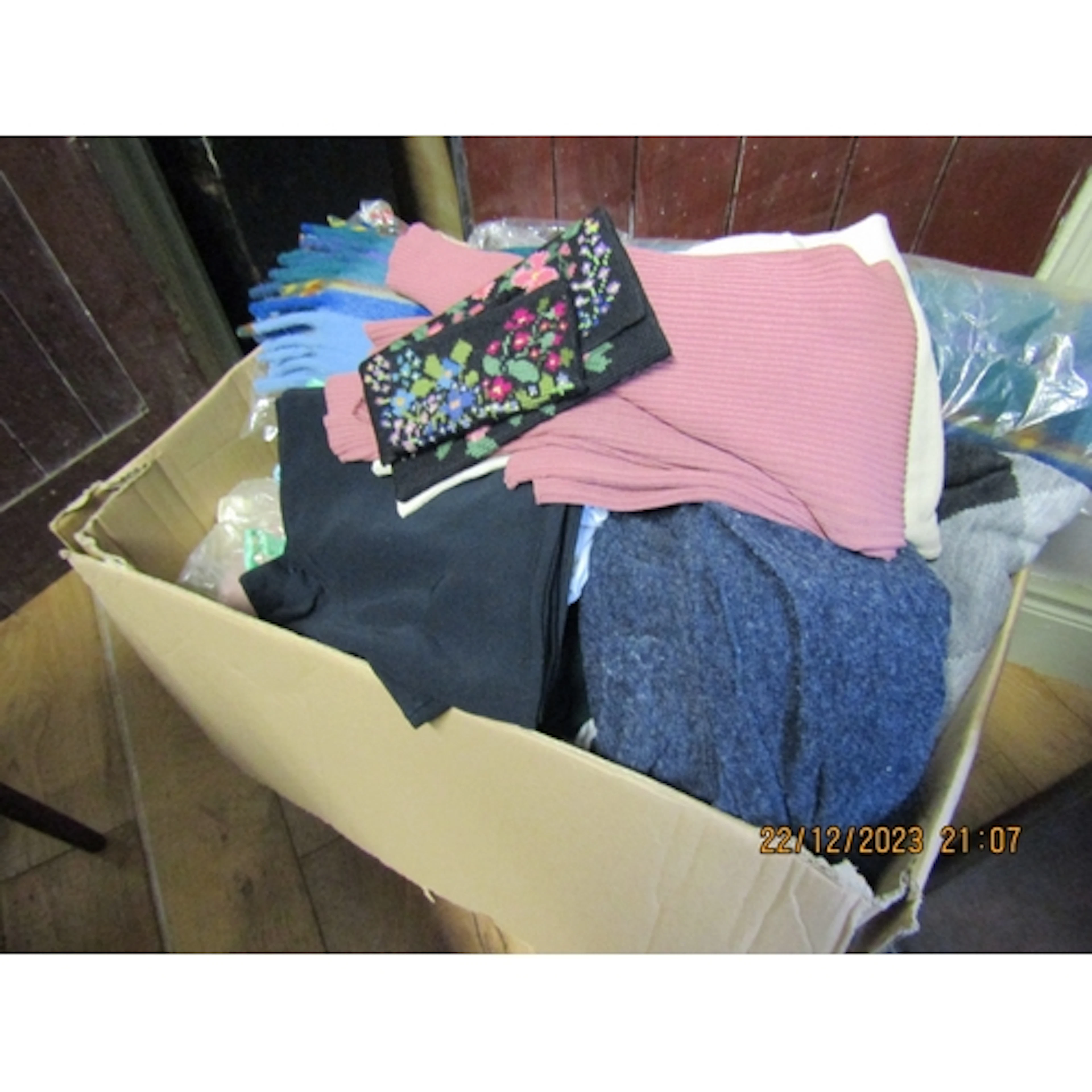 Large Box of Various Ladies Clothing Vintage with Two Needle...
