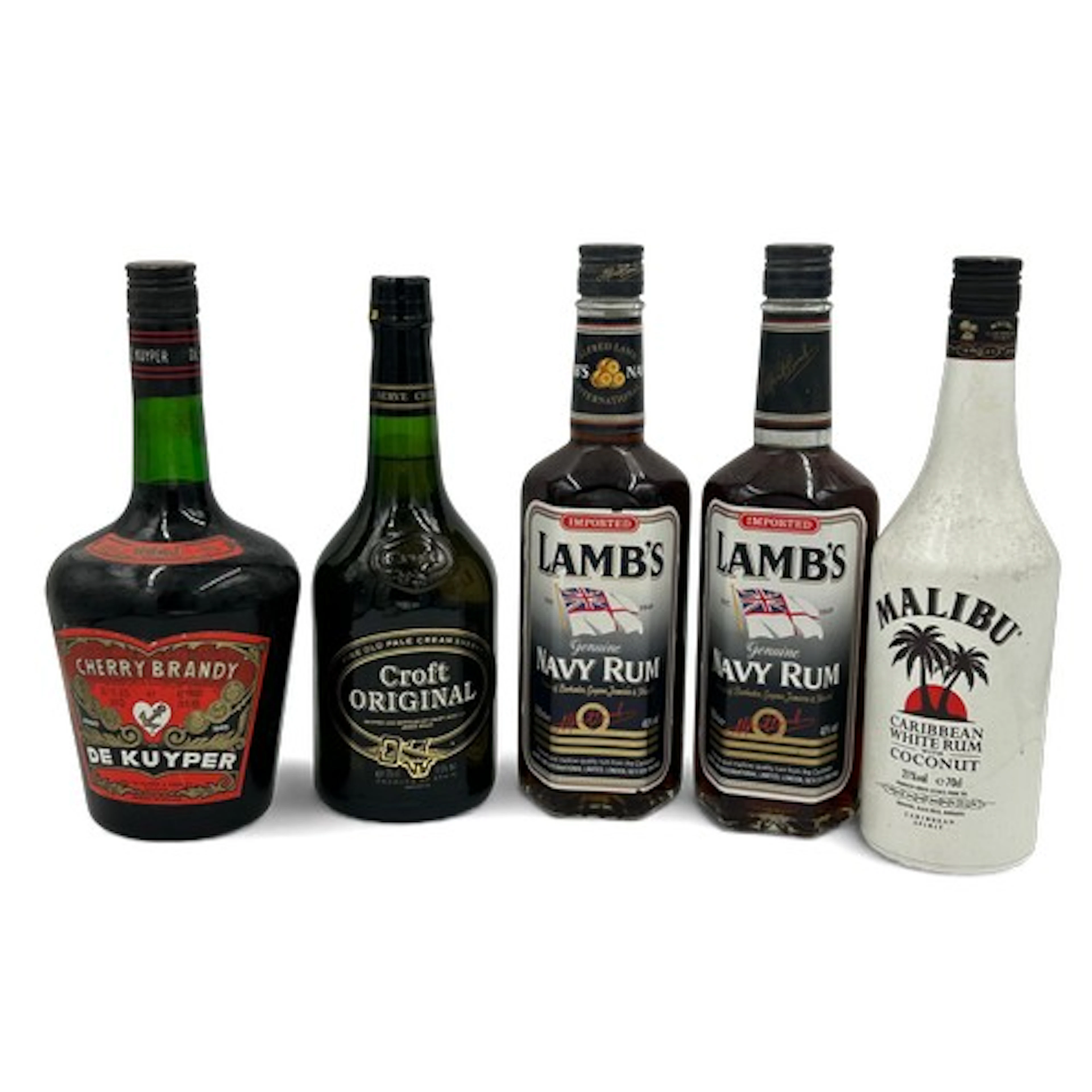 Two bottles of Lamb's Navy Rum 700ml 40% vol, De Kuyper Cher...