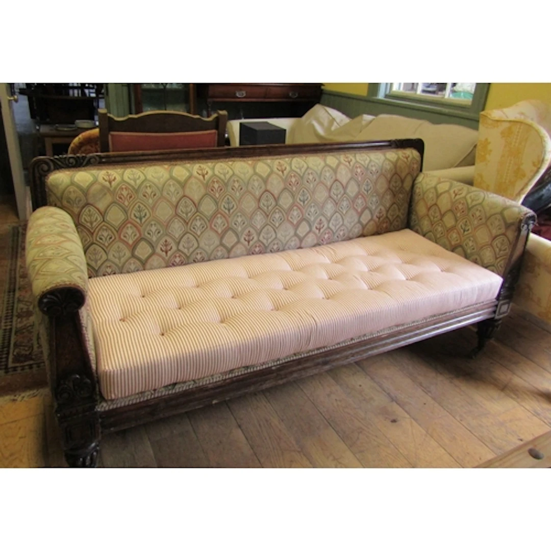 William IV Simulated Rosewood Settee Attractively Upholstere...