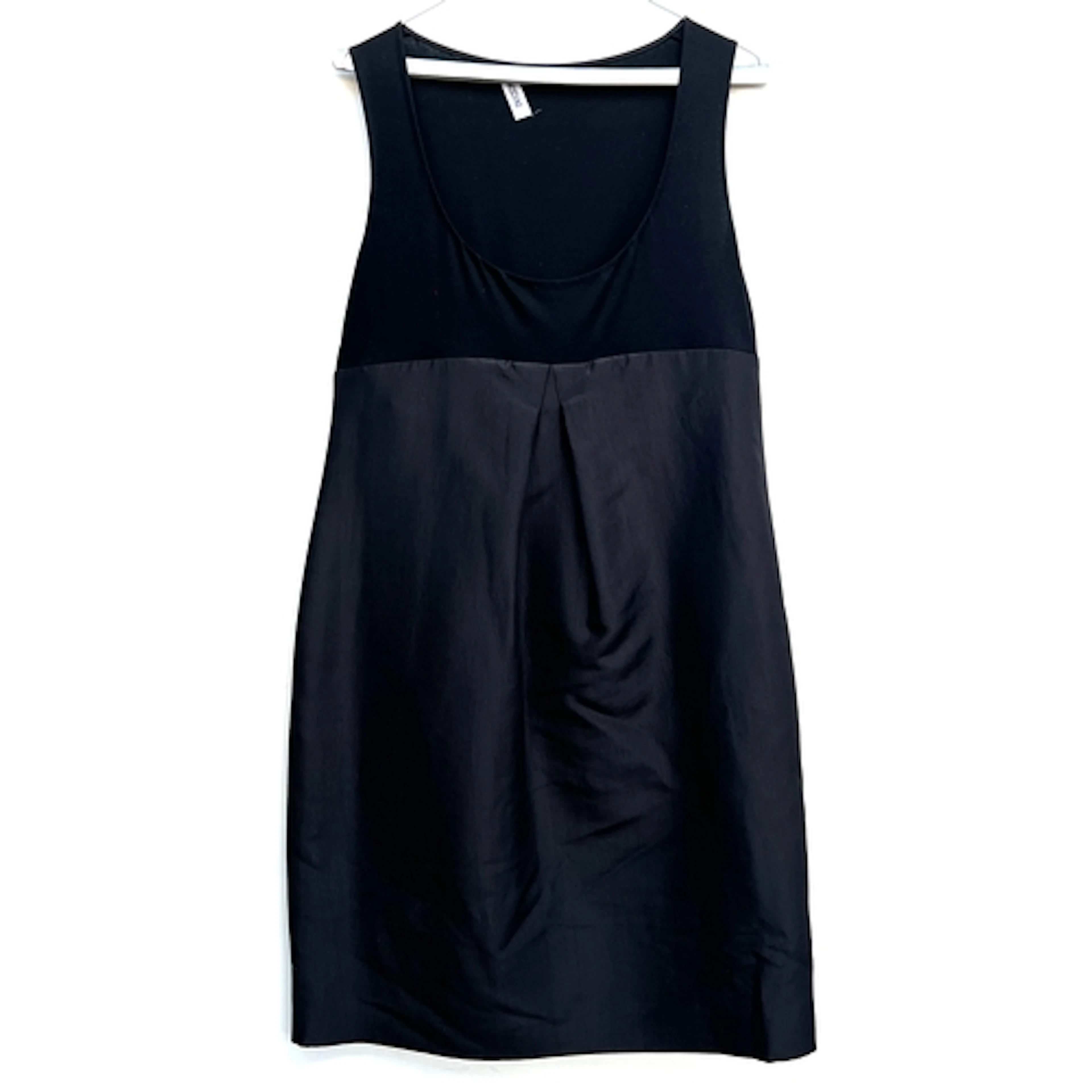 A Moschino black cotton blend sleeveless dress, size 14