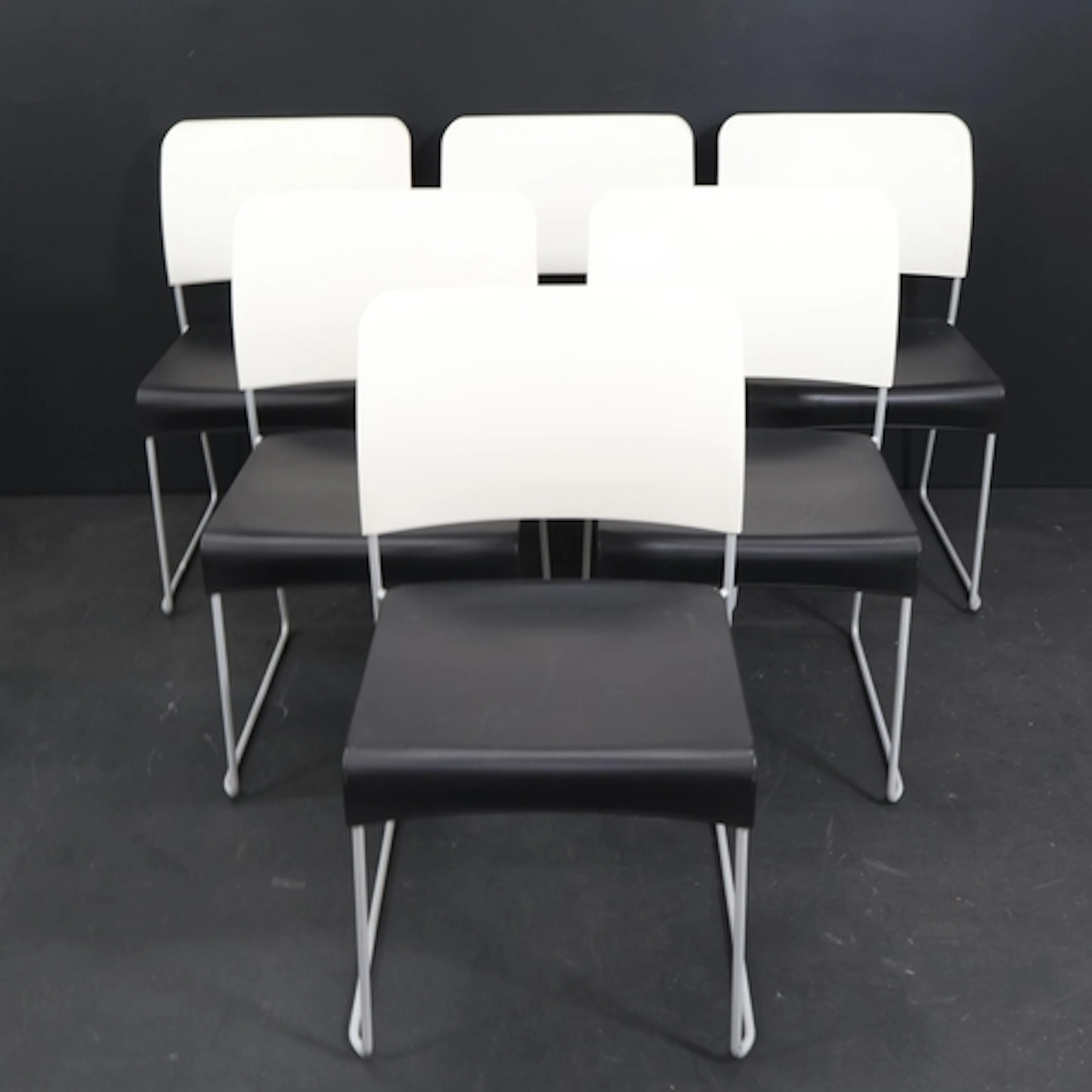 Jasper Morrison, a set of 6 Vitra Sim stackable chairs with ...