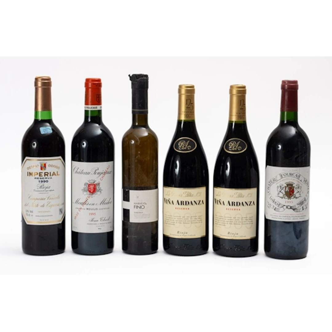 Two bottles of Vina Ardanza Reserva Rioja 2005. Fill levels ...