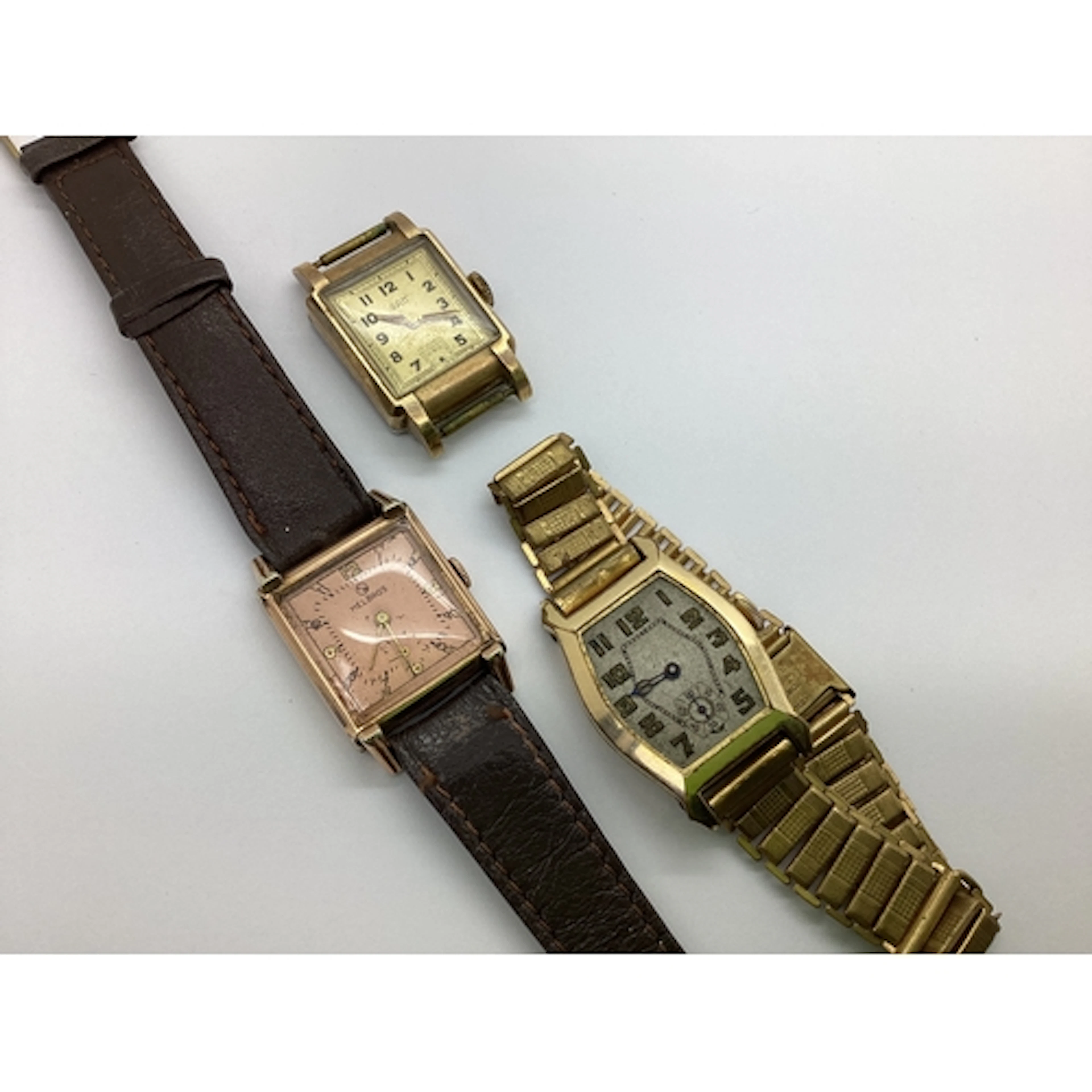 Helbros; An Art Deco Style Gent's Wristwatch, the rectangula...