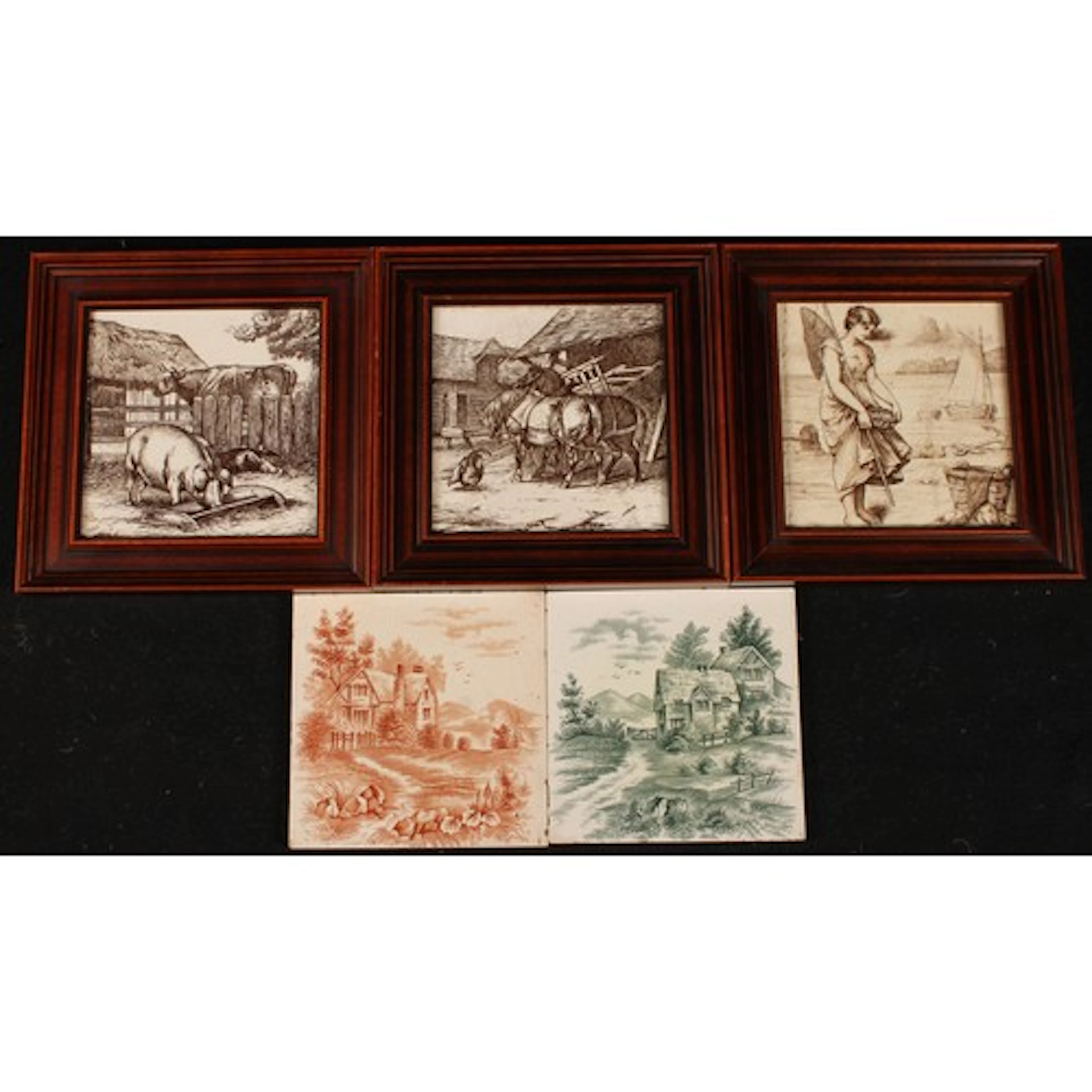 A pair of 19th century Minton's ceramic tiles, designed by W...