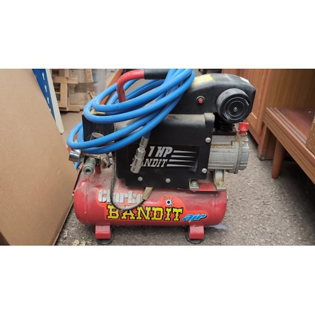 Clarke Bandit IV portable air compressor with 1HP motor, eig...
