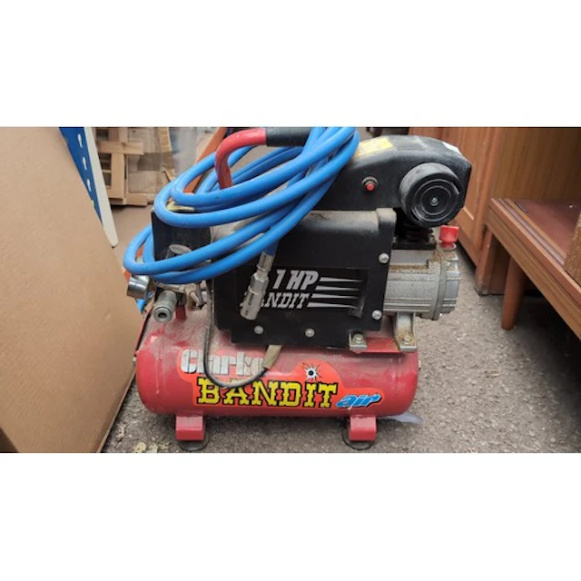 Clarke Bandit IV portable air compressor with 1HP motor, eig...
