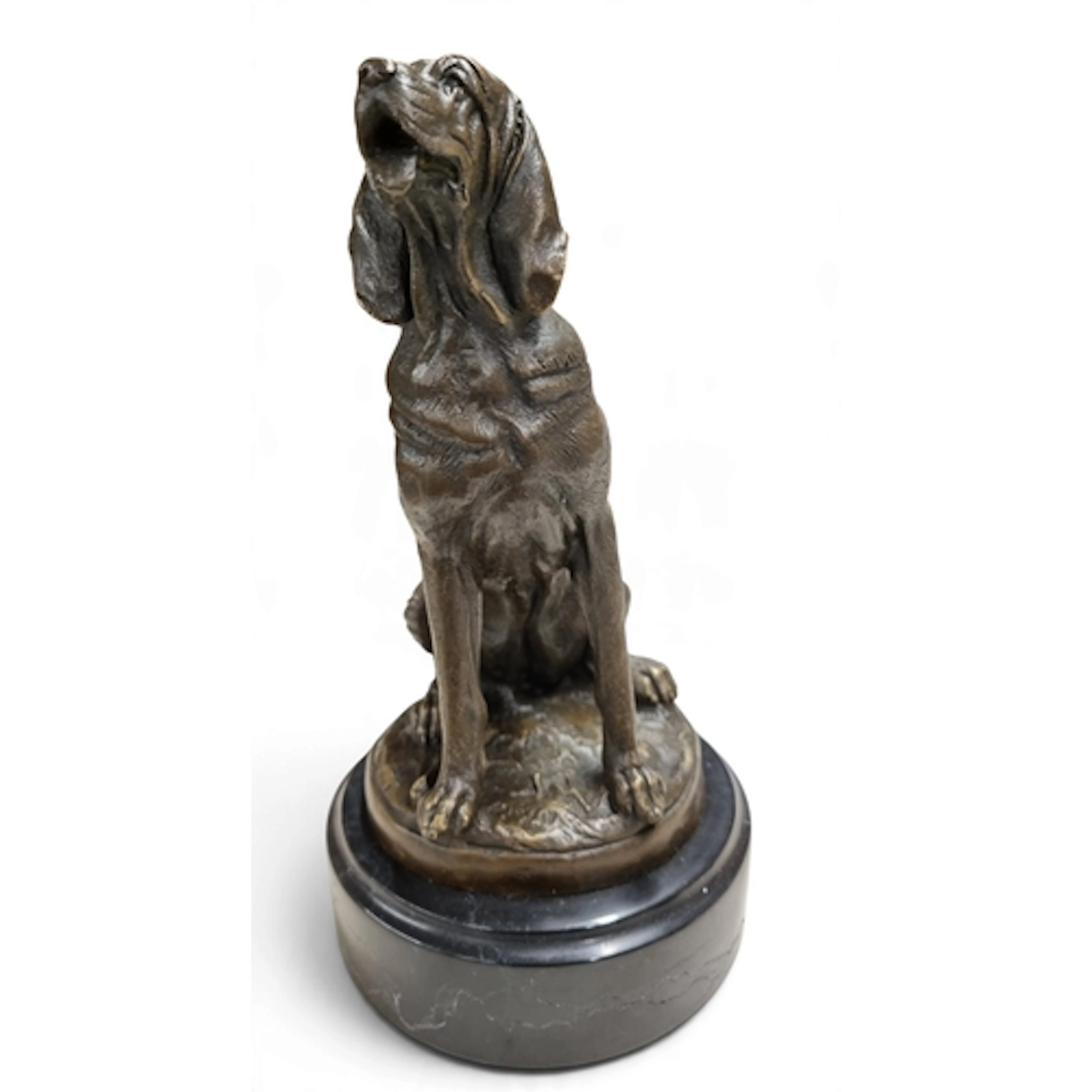 A really good Bronze Figure of a Dog signed Carn. H 26 cm ap...