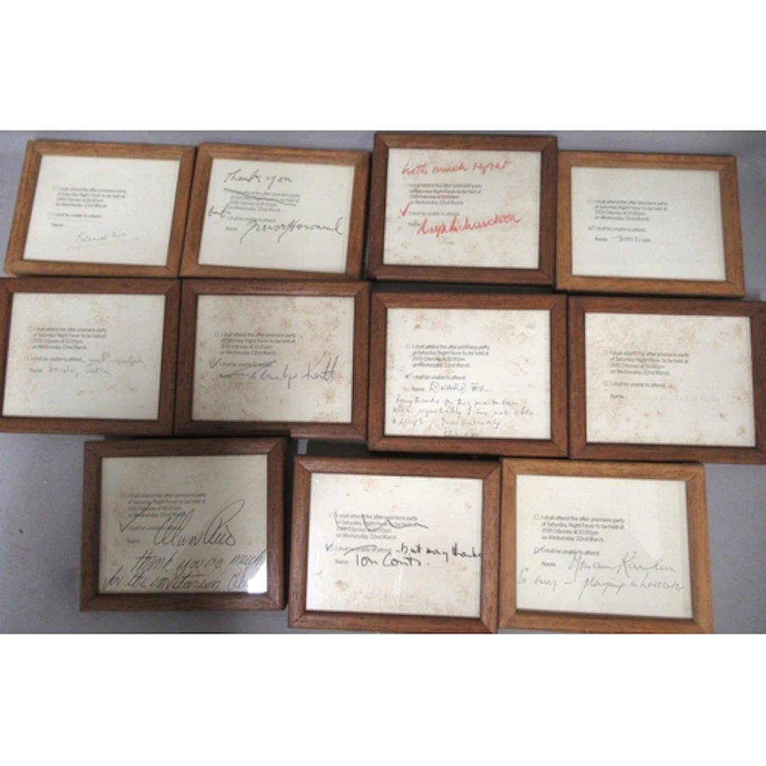 Collection of eleven invitations to the after premier party ...