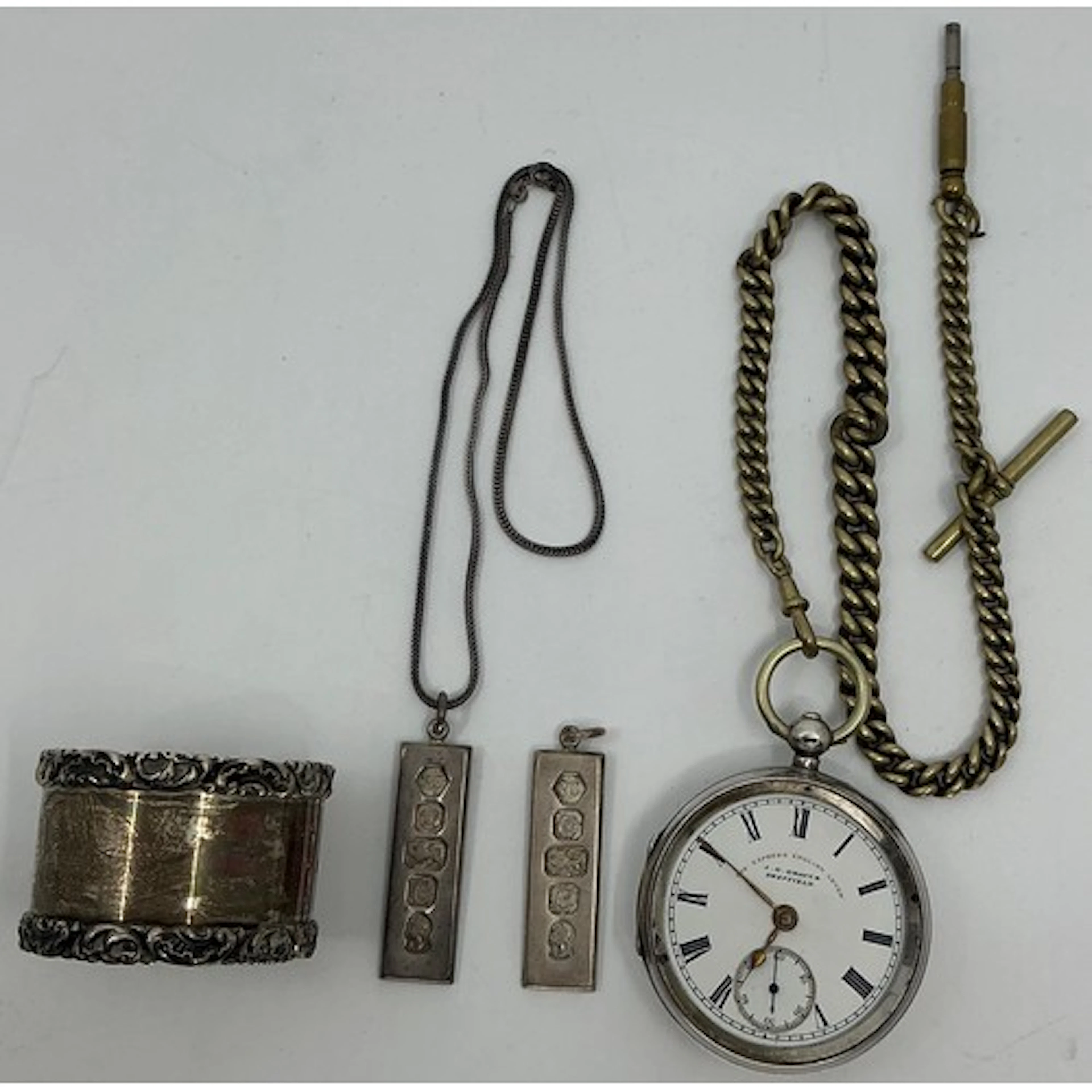Two Ron Carr of Sheffield silver ingots; a Victorian silver ...