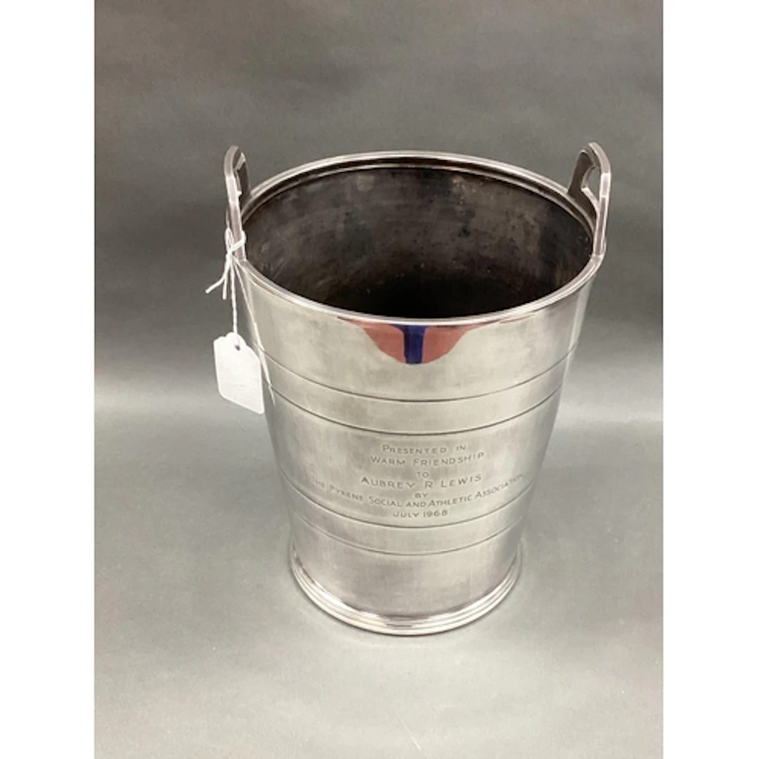 Elkington Silver Plated Presentation Ice Bucket, of twin han...