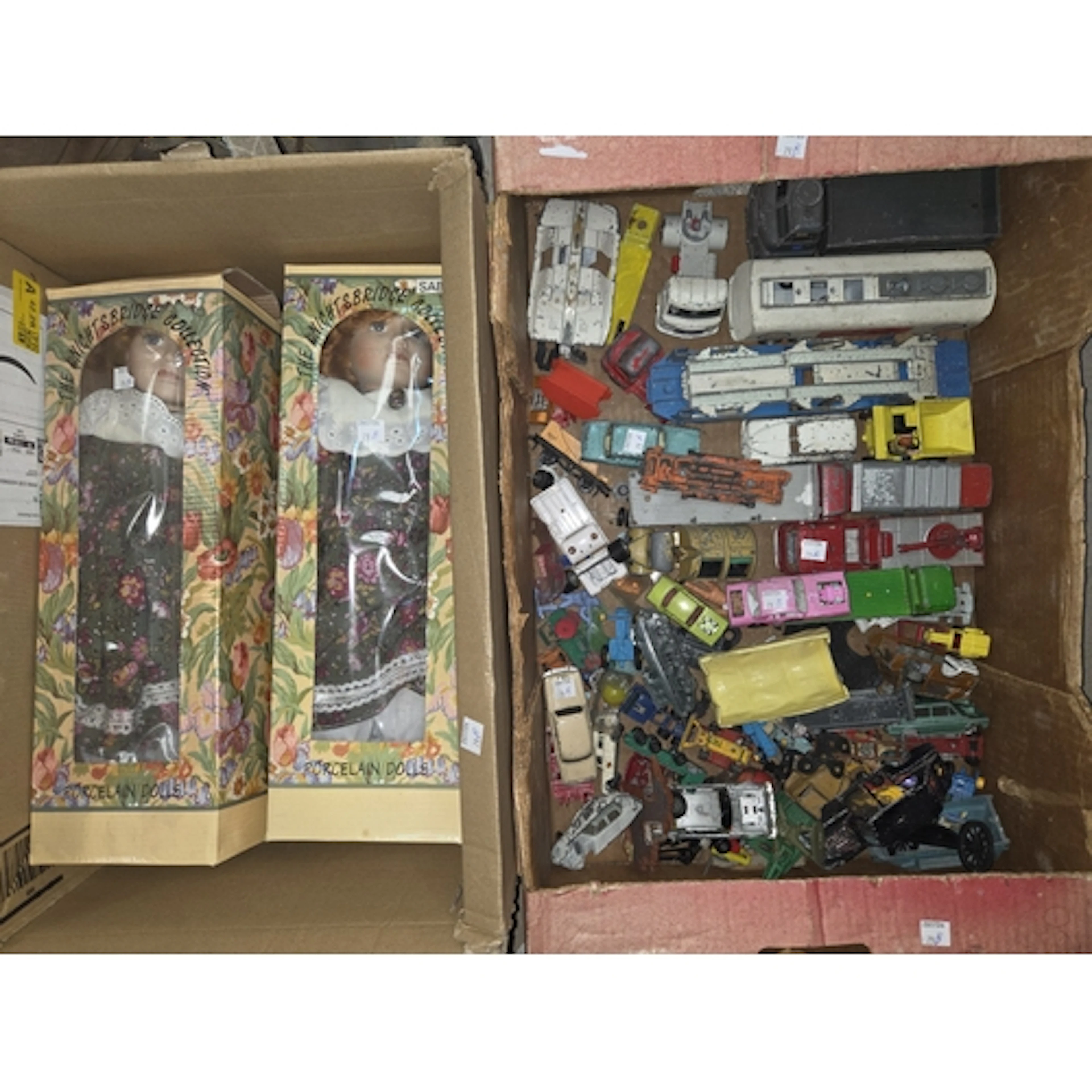 A selection of diecast vehicles; a selection of toy farm acc...