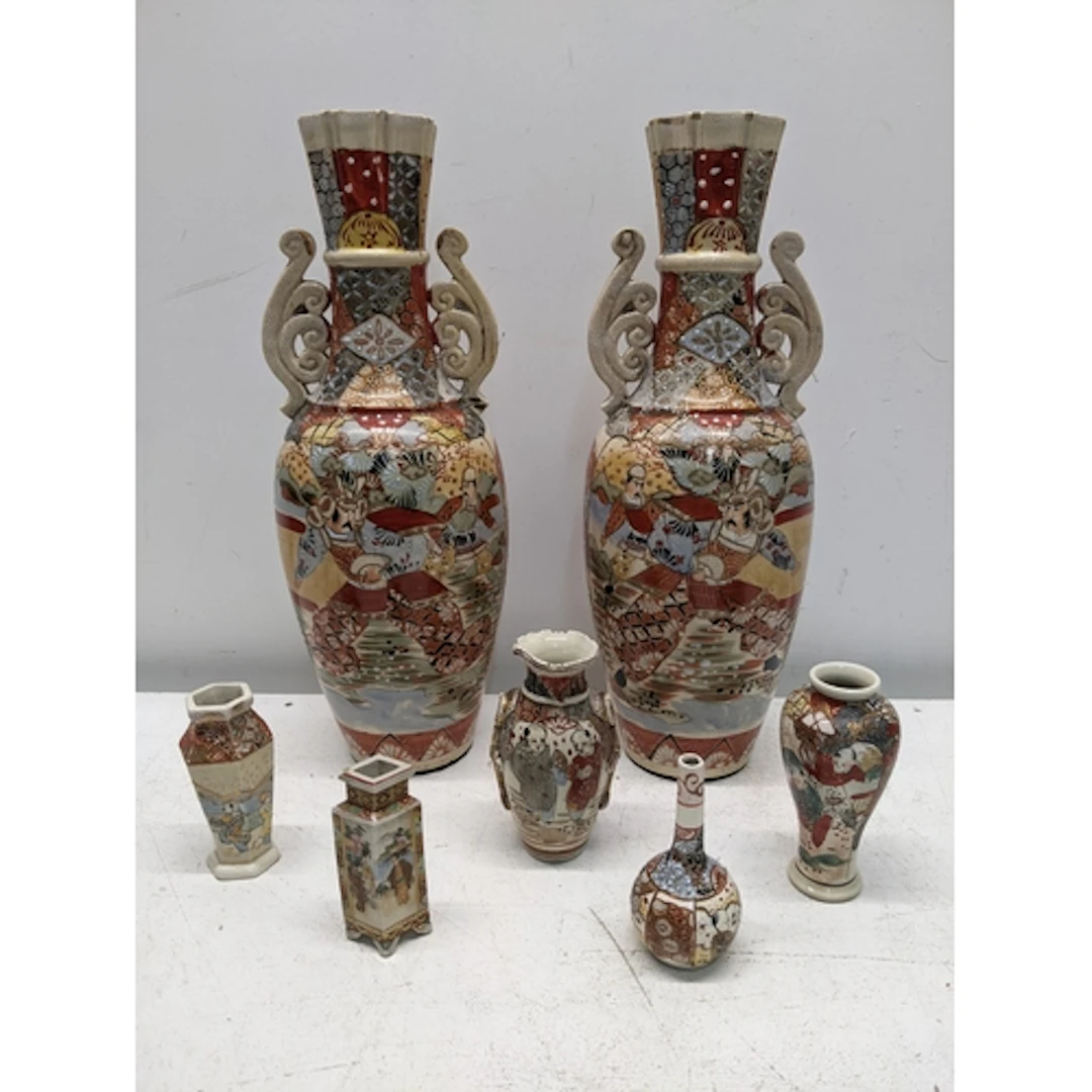 A collection of early to mid 20th century Japanese satsuma v...