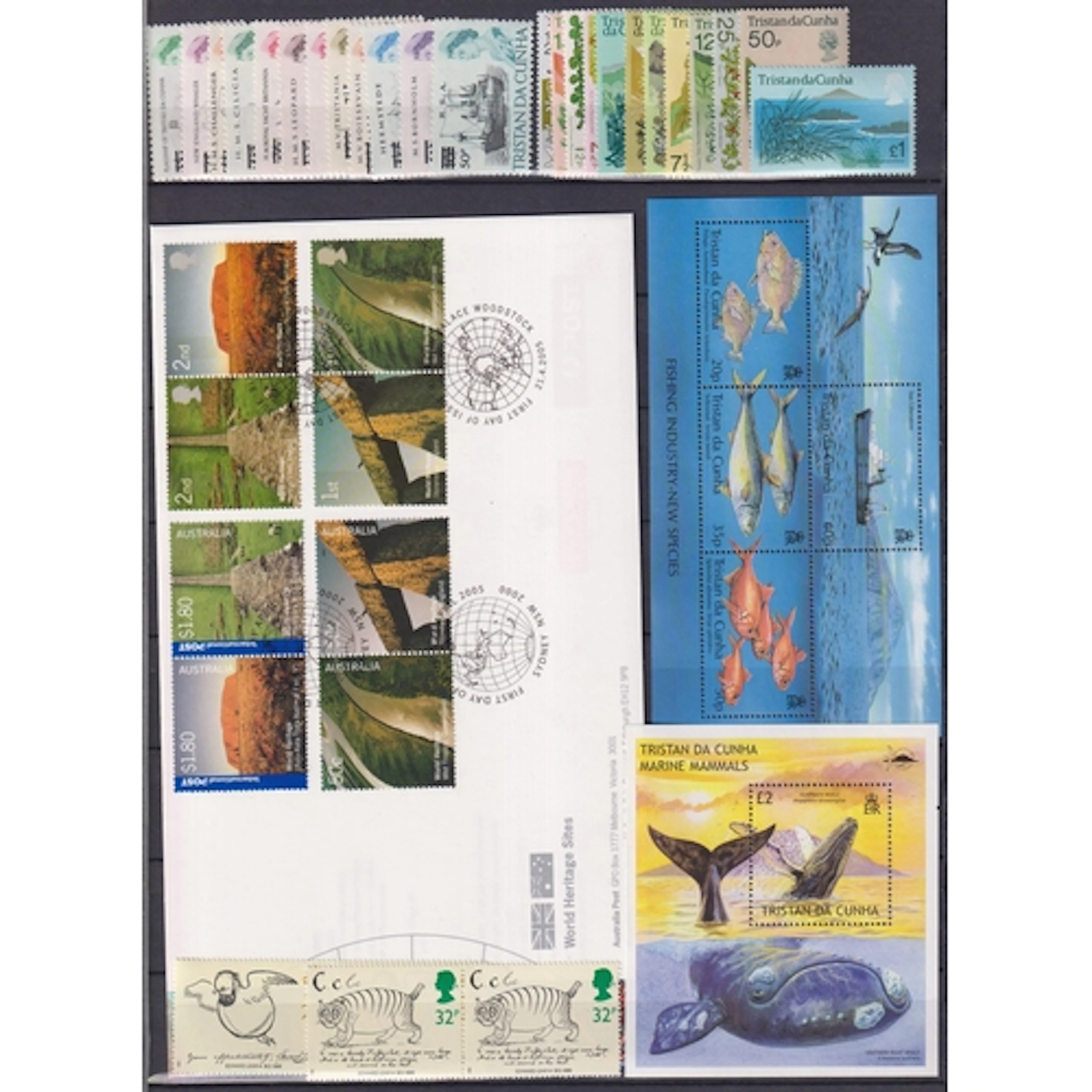 A mint and used World stamp collection in multiple packets a...
