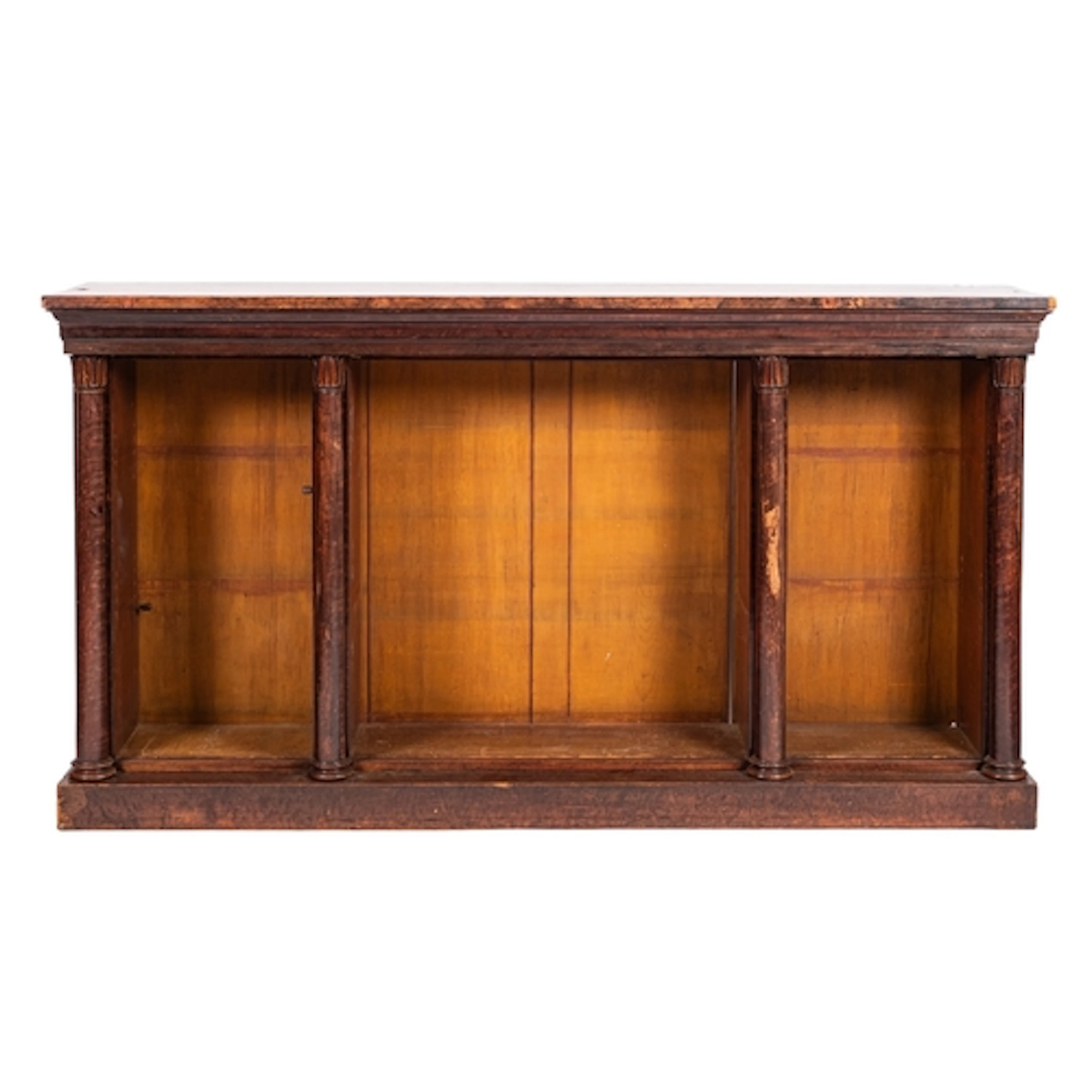 A George IV mahogany open bookcase, circa 1825; of architect...