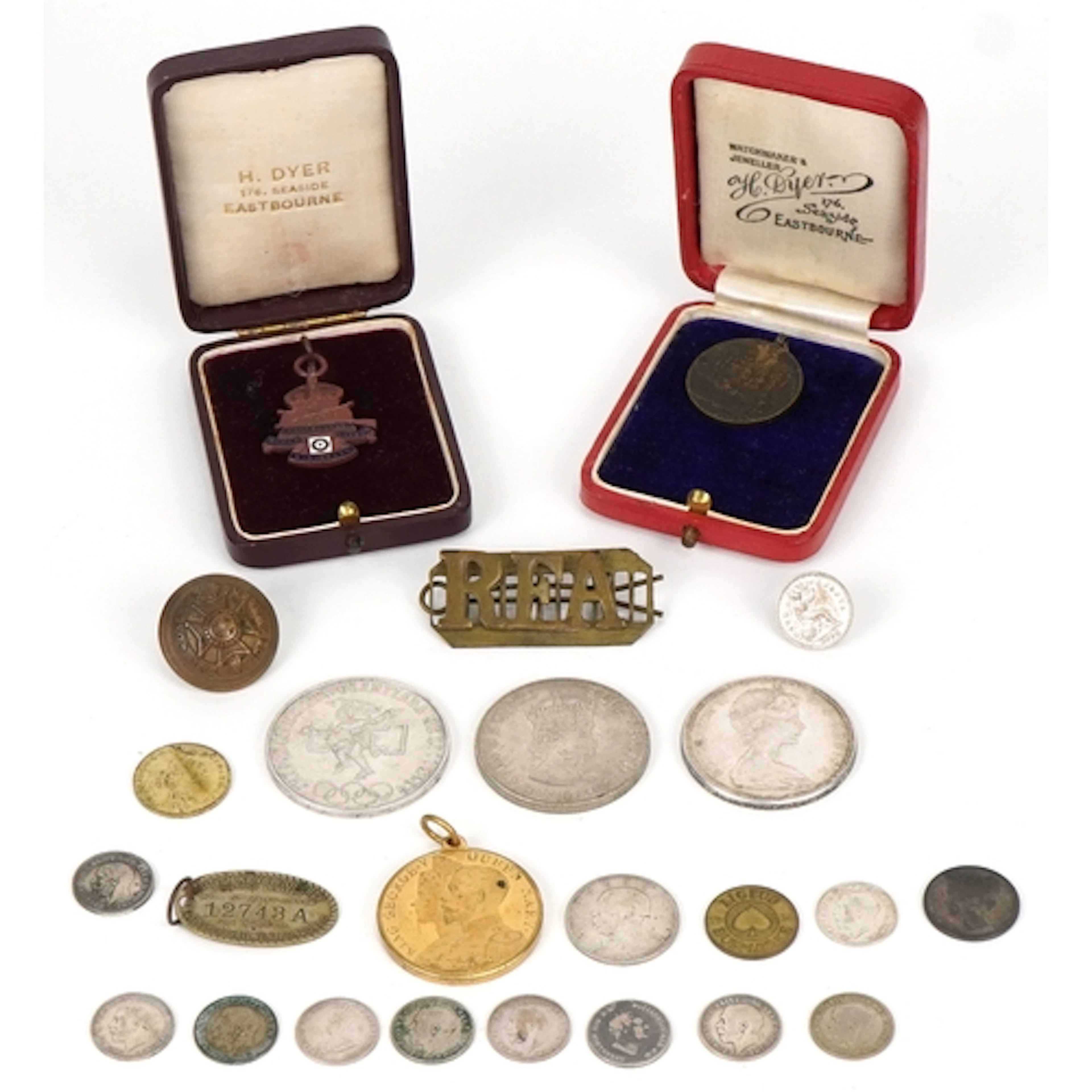 A collection of antique and later world coins and medallions...